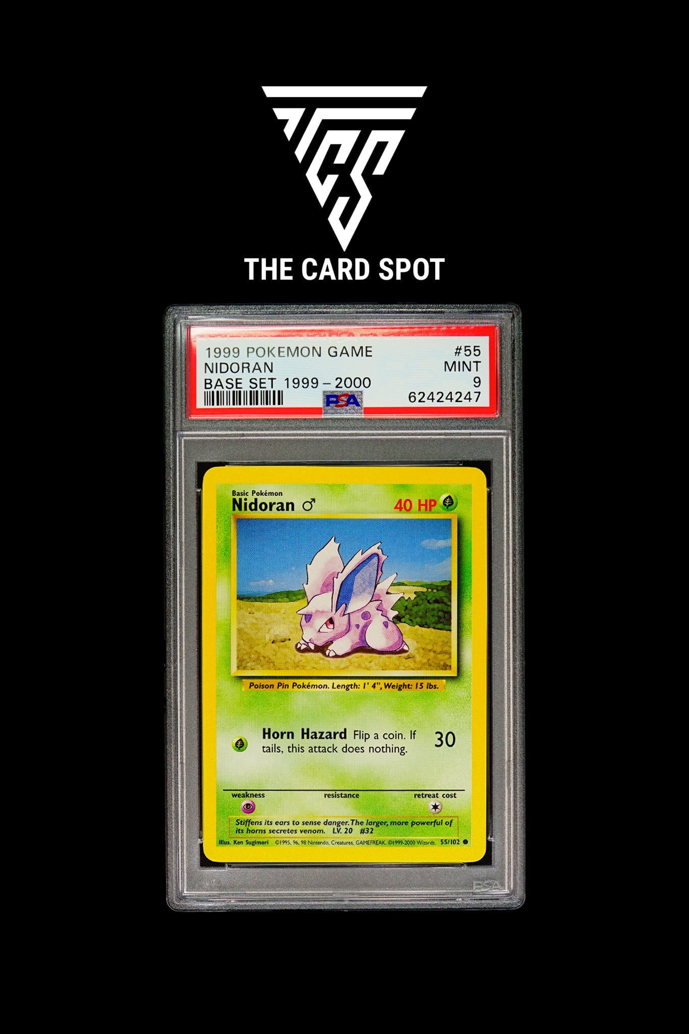 55/102 Nidoran PSA 9 - Pokemon TCG - THE CARD SPOT PTY LTD.