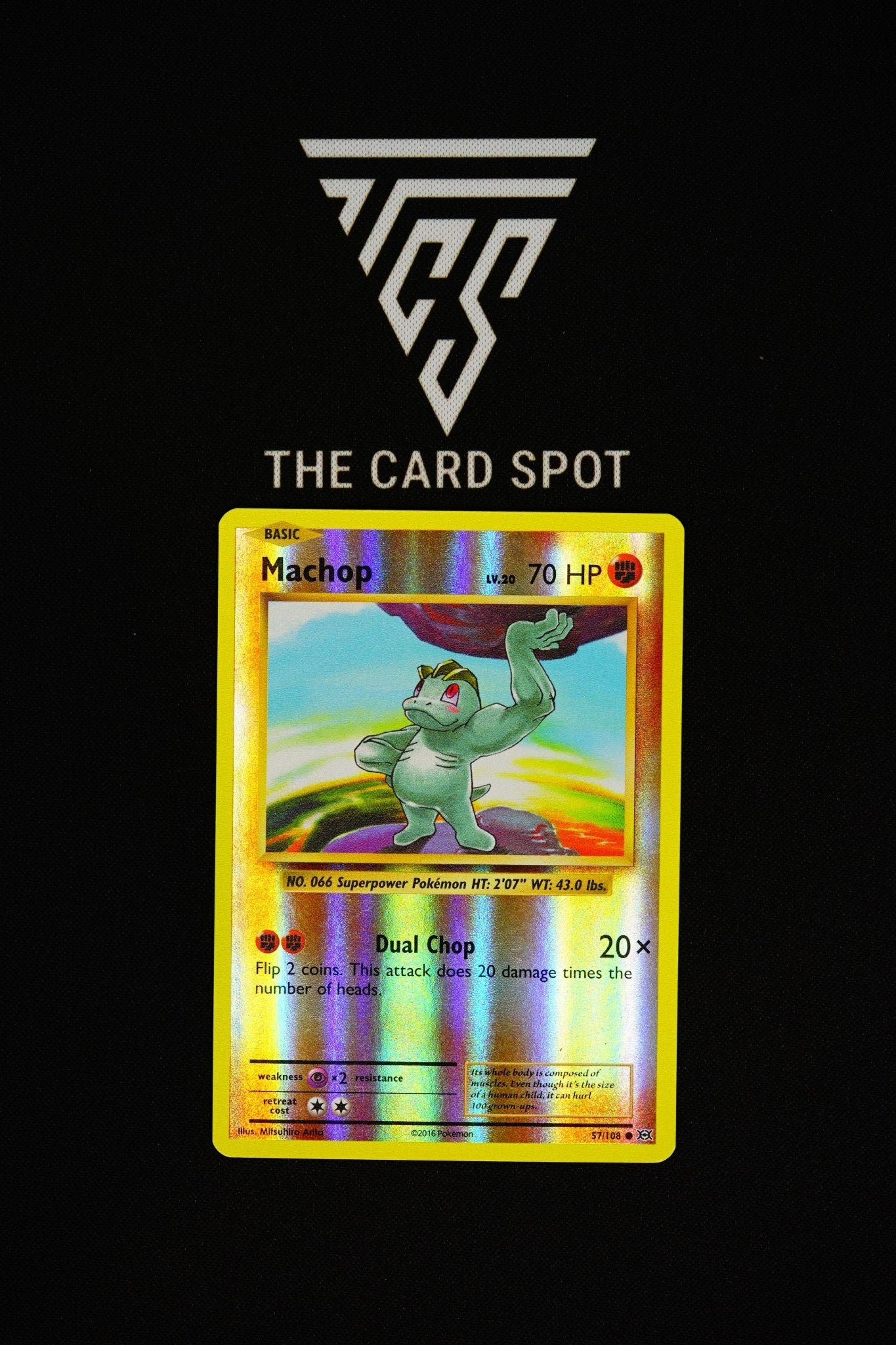 57/108 - Machop (Rev Holo) - Pokemon TCG - THE CARD SPOT PTY LTD.