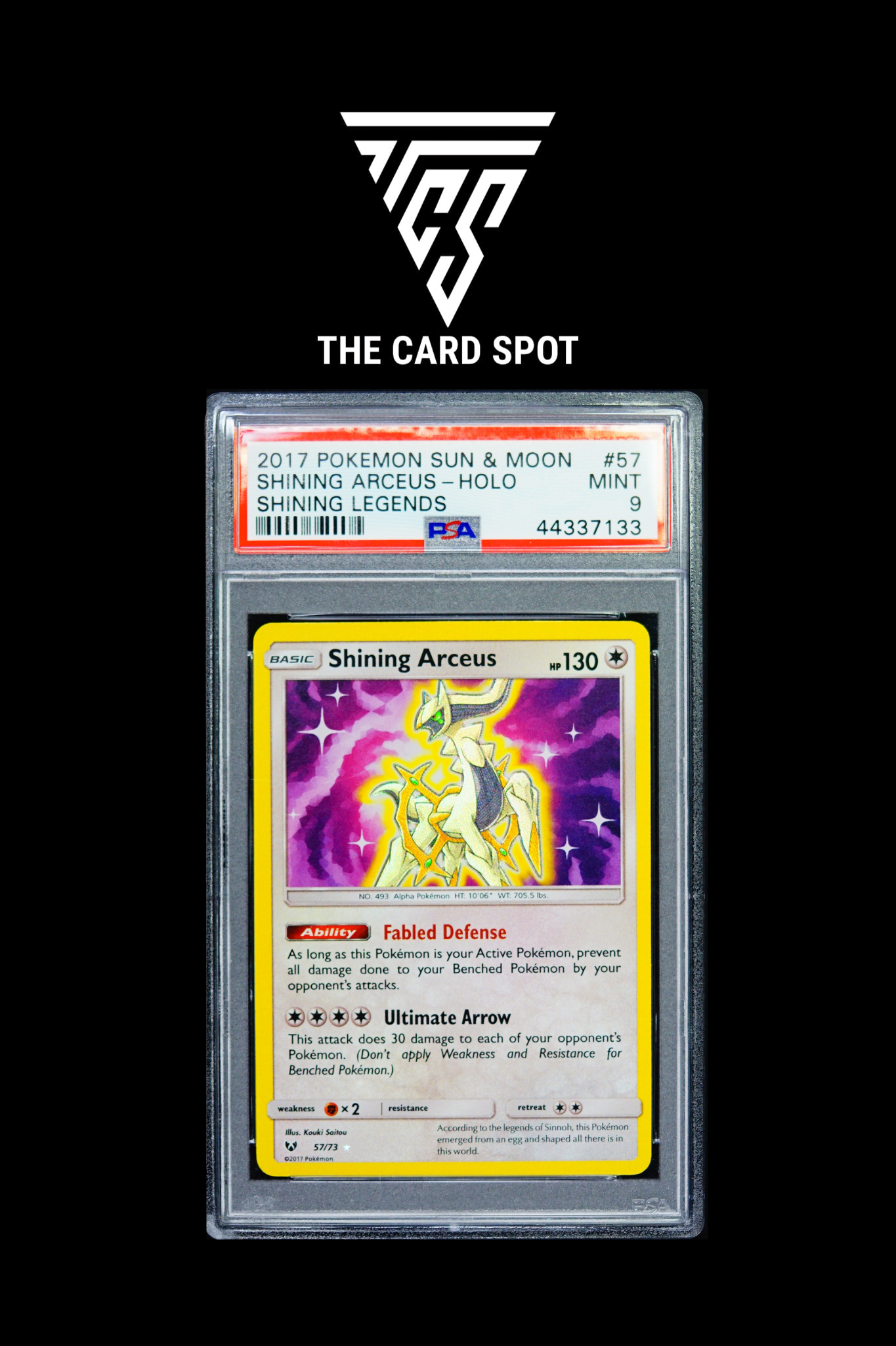 57/73 Shining Arceus PSA 9 - Pokemon TCG - THE CARD SPOT PTY LTD.