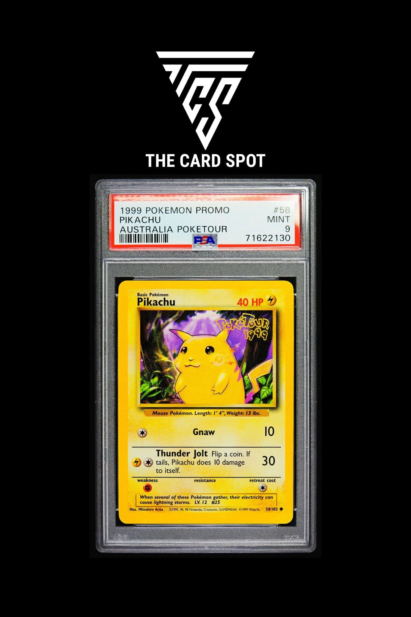 58/102 Pikachu PSA 9 - Pokemon TCG - THE CARD SPOT PTY LTD.