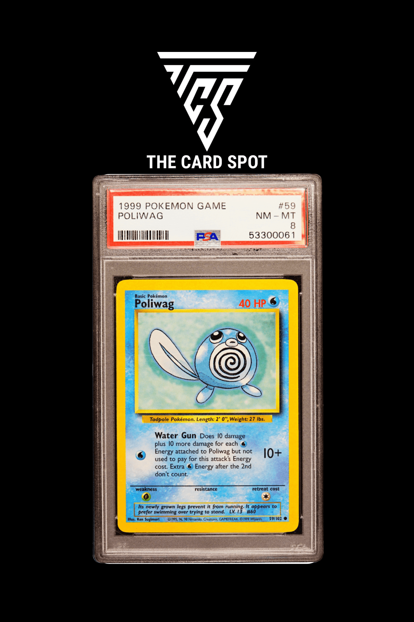 59/102 Poliwag PSA 8 - Pokemon TCG - THE CARD SPOT PTY LTD.