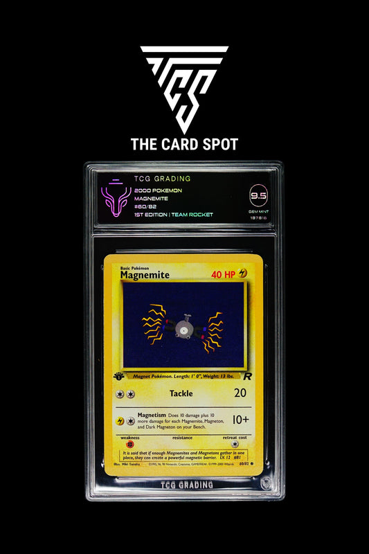 60/82 - Magnemite 1st Edition Team Rocket TCG 9.5 - Pokemon TCG - THE CARD SPOT PTY LTD.