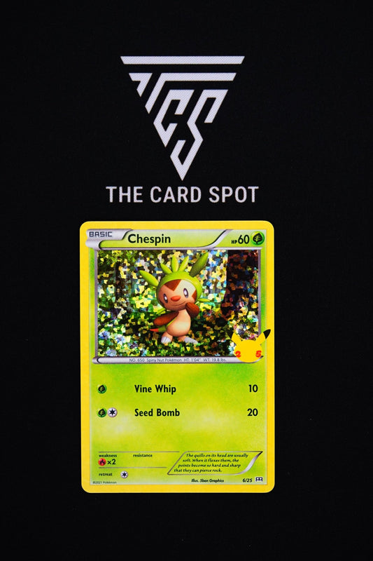 6/25 - Chespin Holo - Pokemon TCG - THE CARD SPOT PTY LTD.