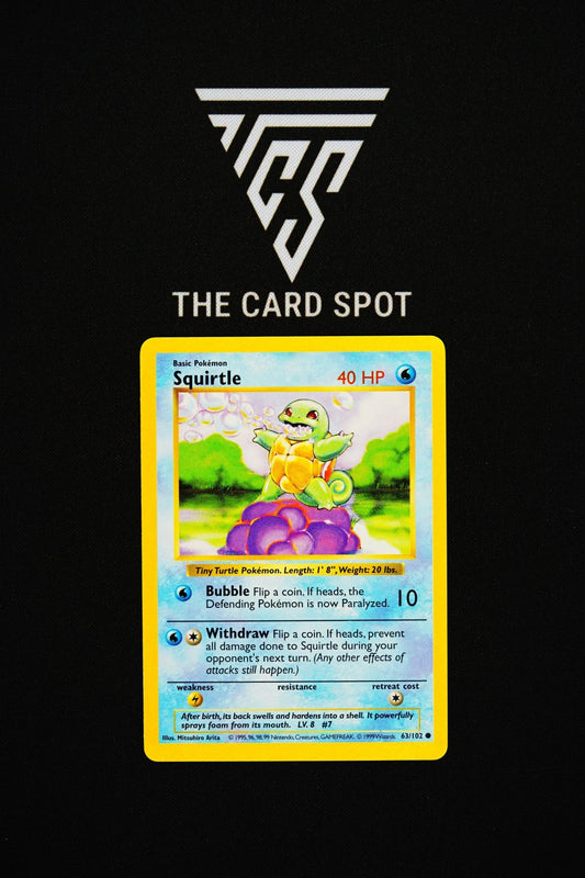 63/102 Squirtle Shadowless - Pokemon TCG - THE CARD SPOT PTY LTD.