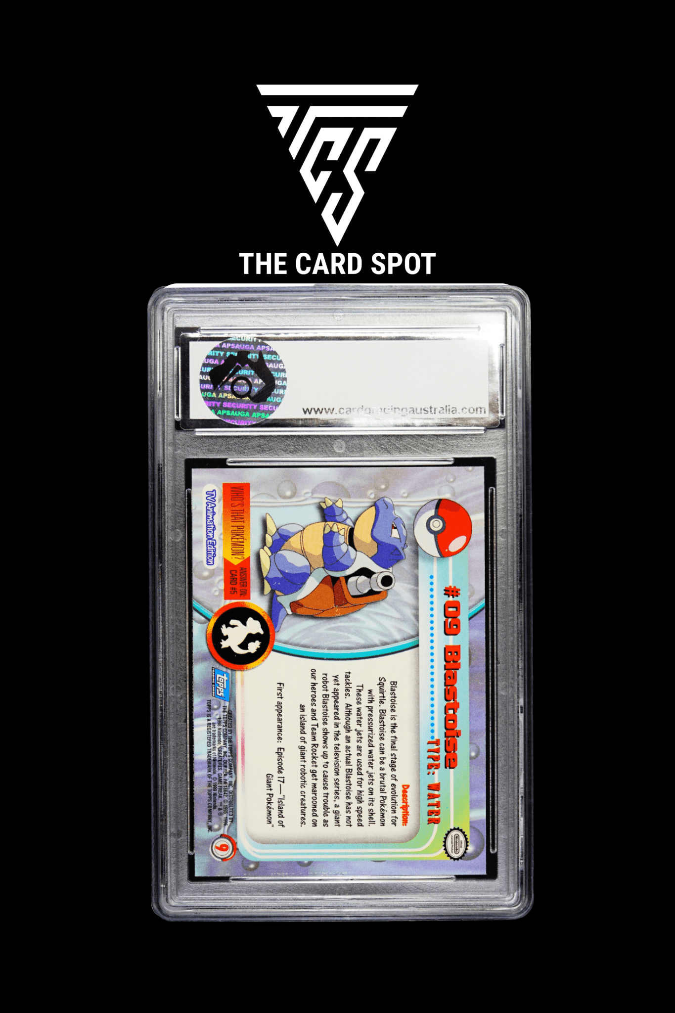 9 Blastoise TV Edition CGA 8.5 - Pokemon TCG - THE CARD SPOT PTY LTD.