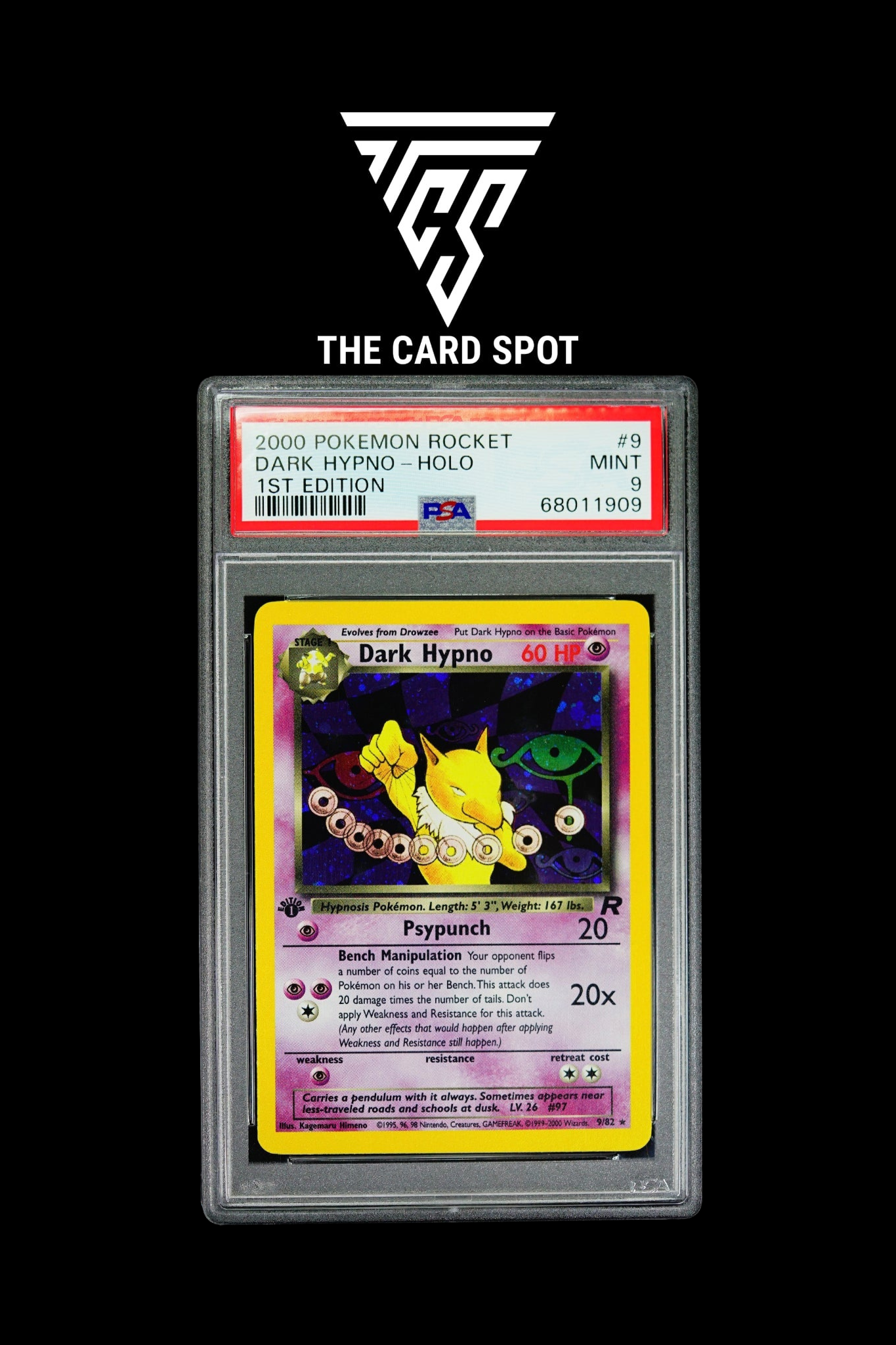 9/82 - Dark Hypno PSA 9 - Pokemon TCG - THE CARD SPOT PTY LTD.