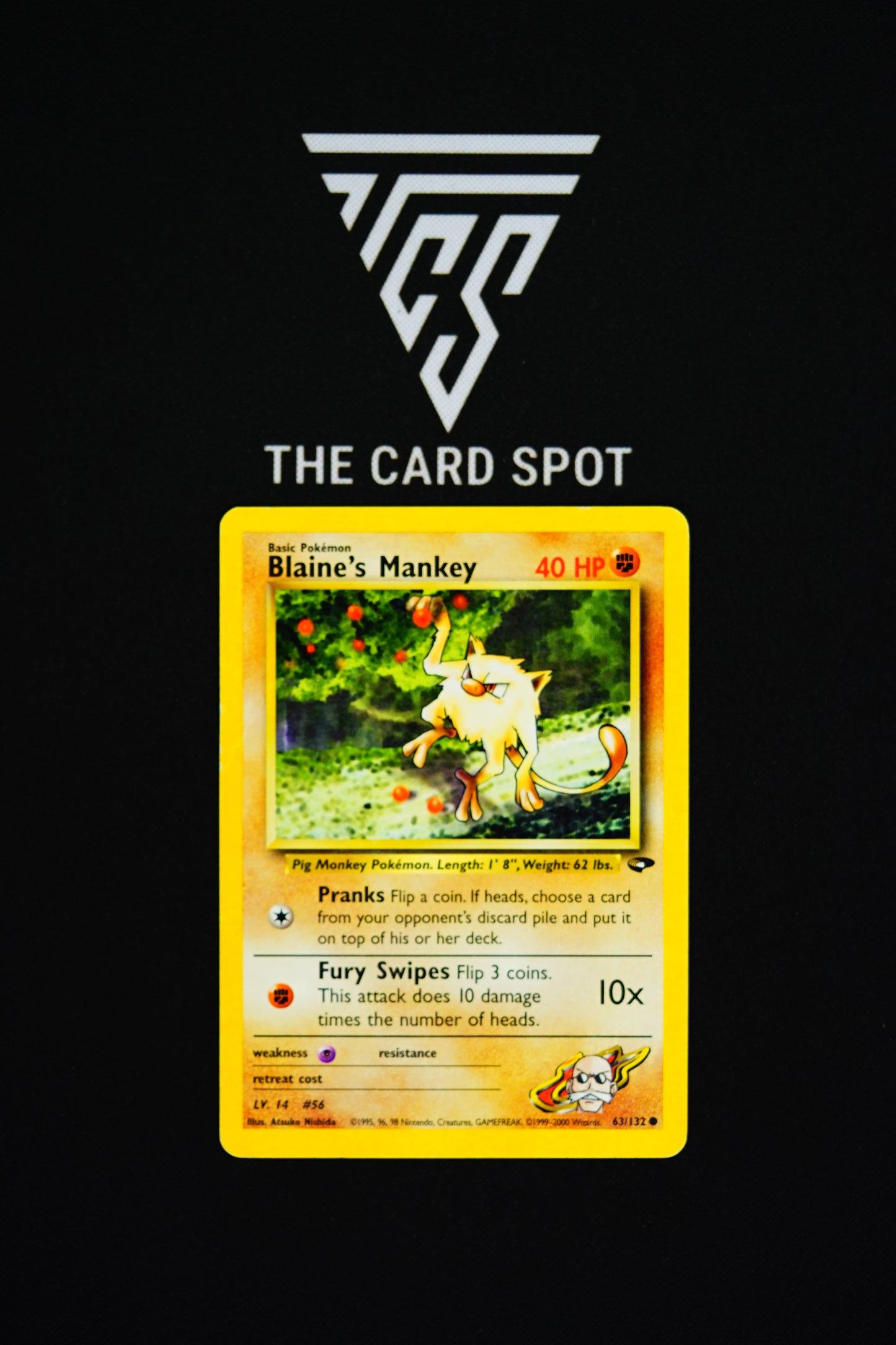 63/132 Blaine's Mankey - Pokemon TCG