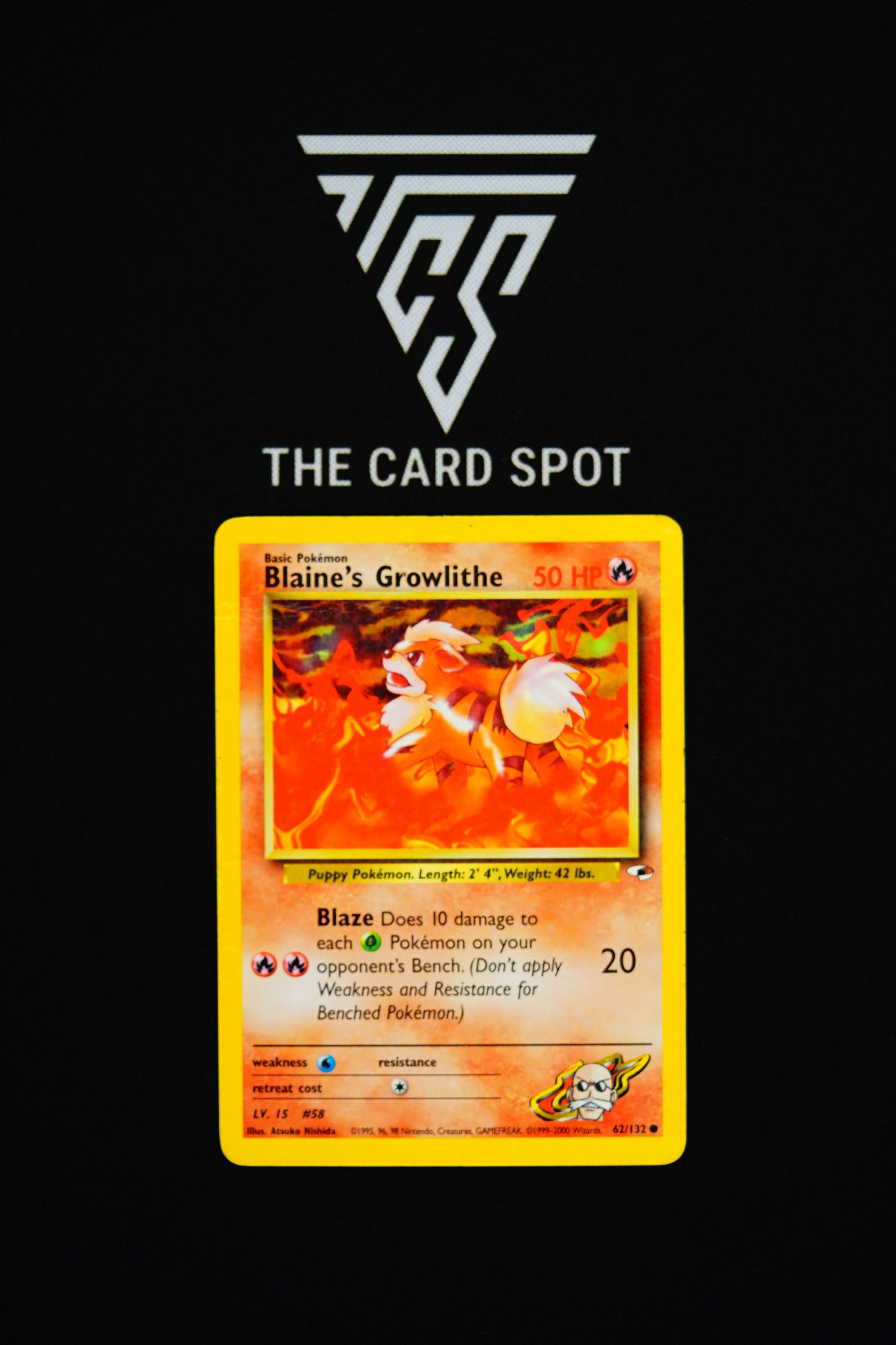 62/132 Blaine's Growlithe [LP] - Pokemon TCG
