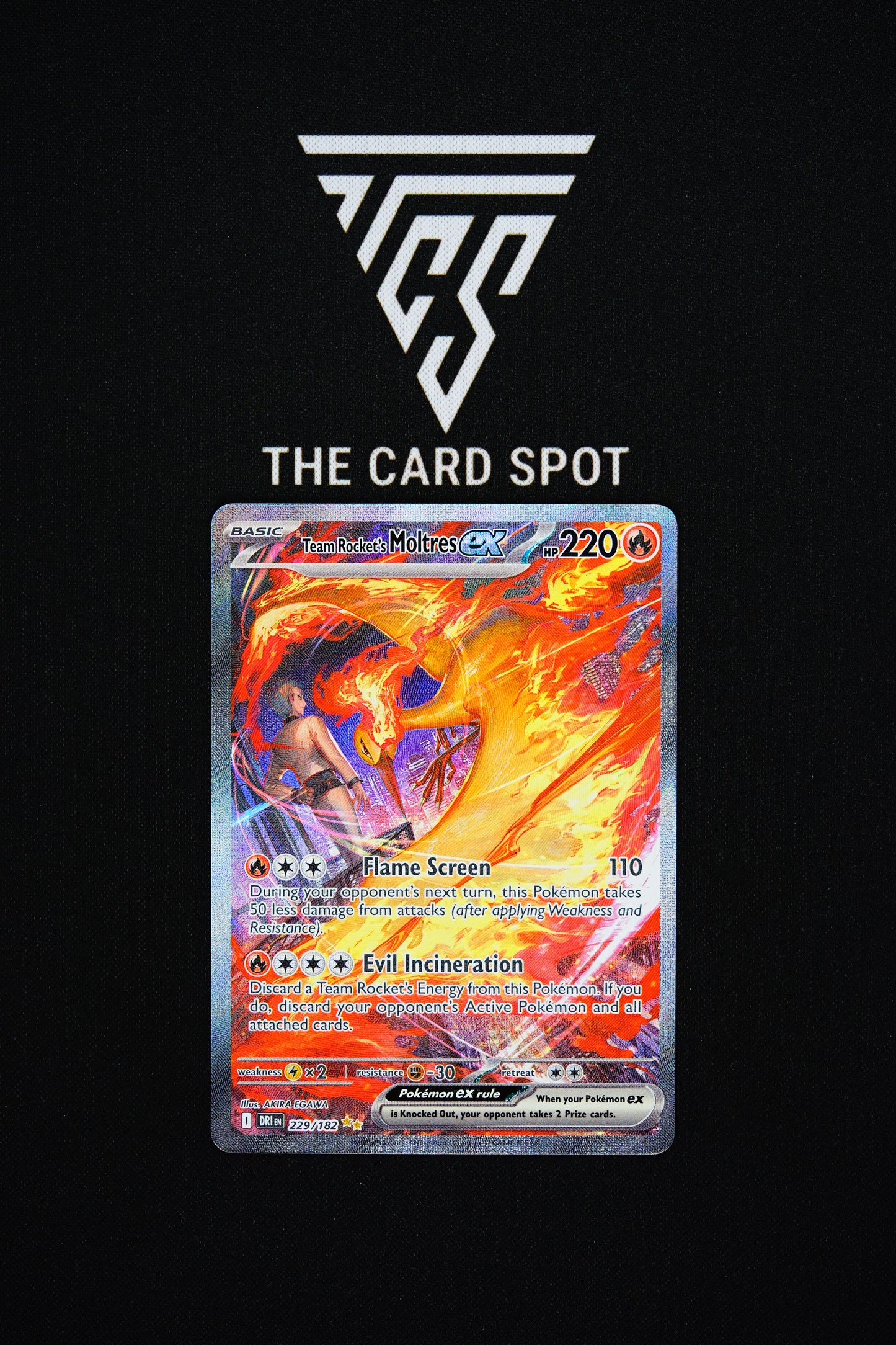 229/182 Team Rocket's Moltres Ex - Pokemon TCG