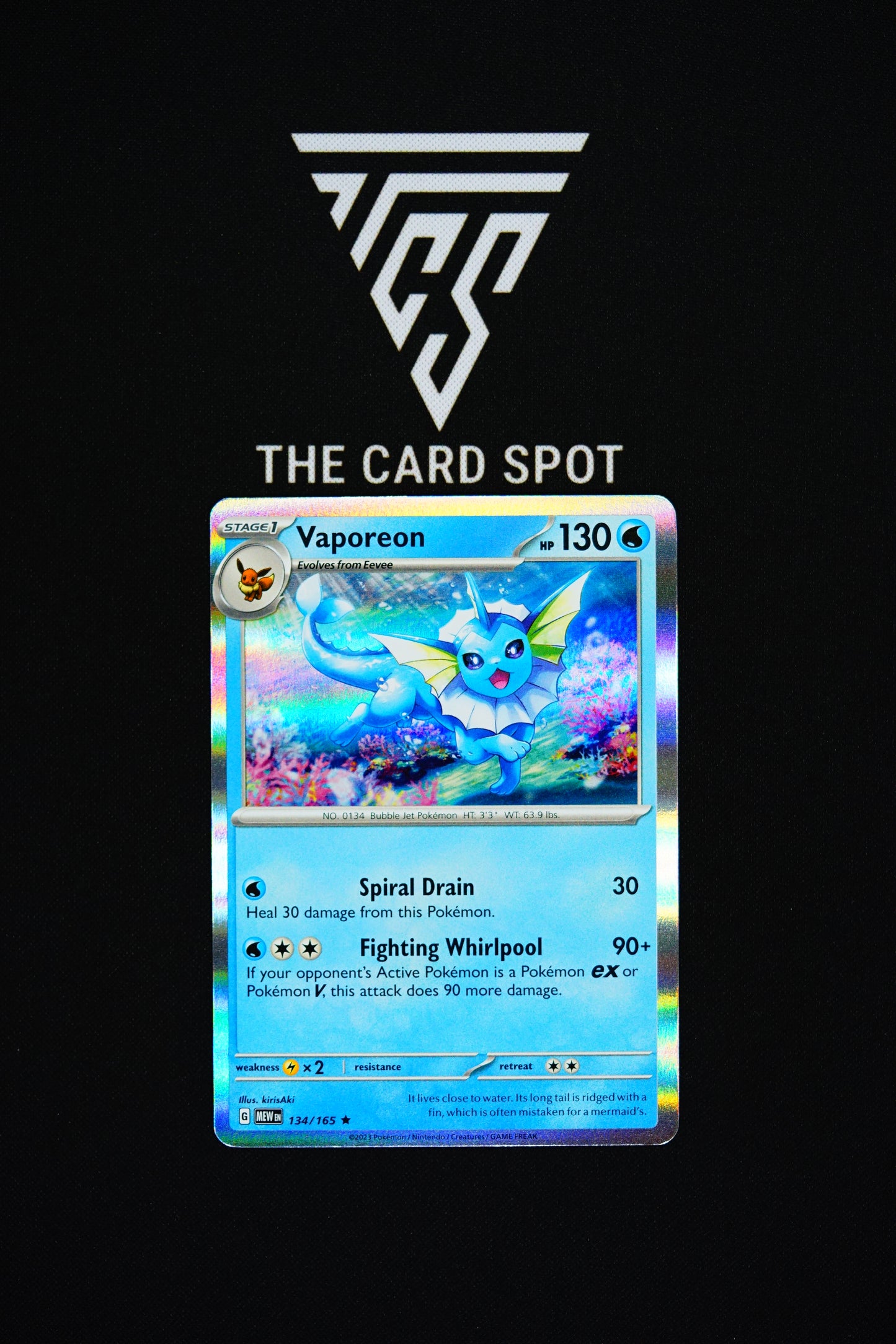 134/165 Vaporeon - Pokemon TCG