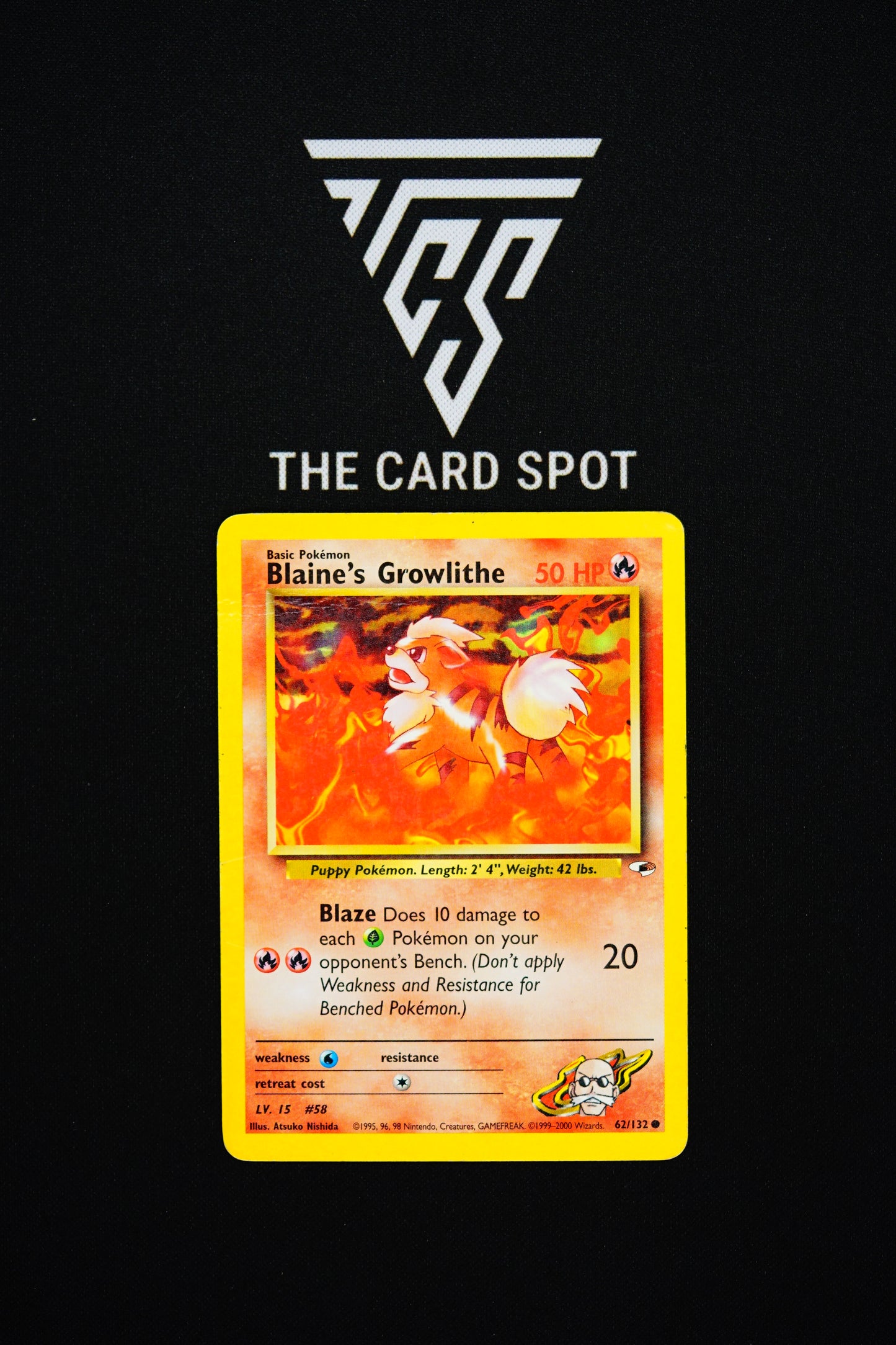 62/132 Blaine's Growlithe [LP] - Pokemon TCG