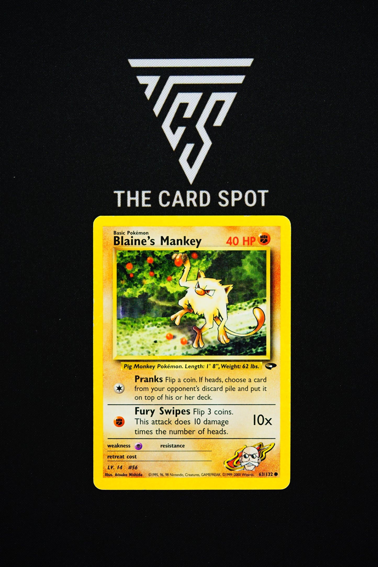 63/132 Blaine's Mankey - [MP] Pokemon TCG