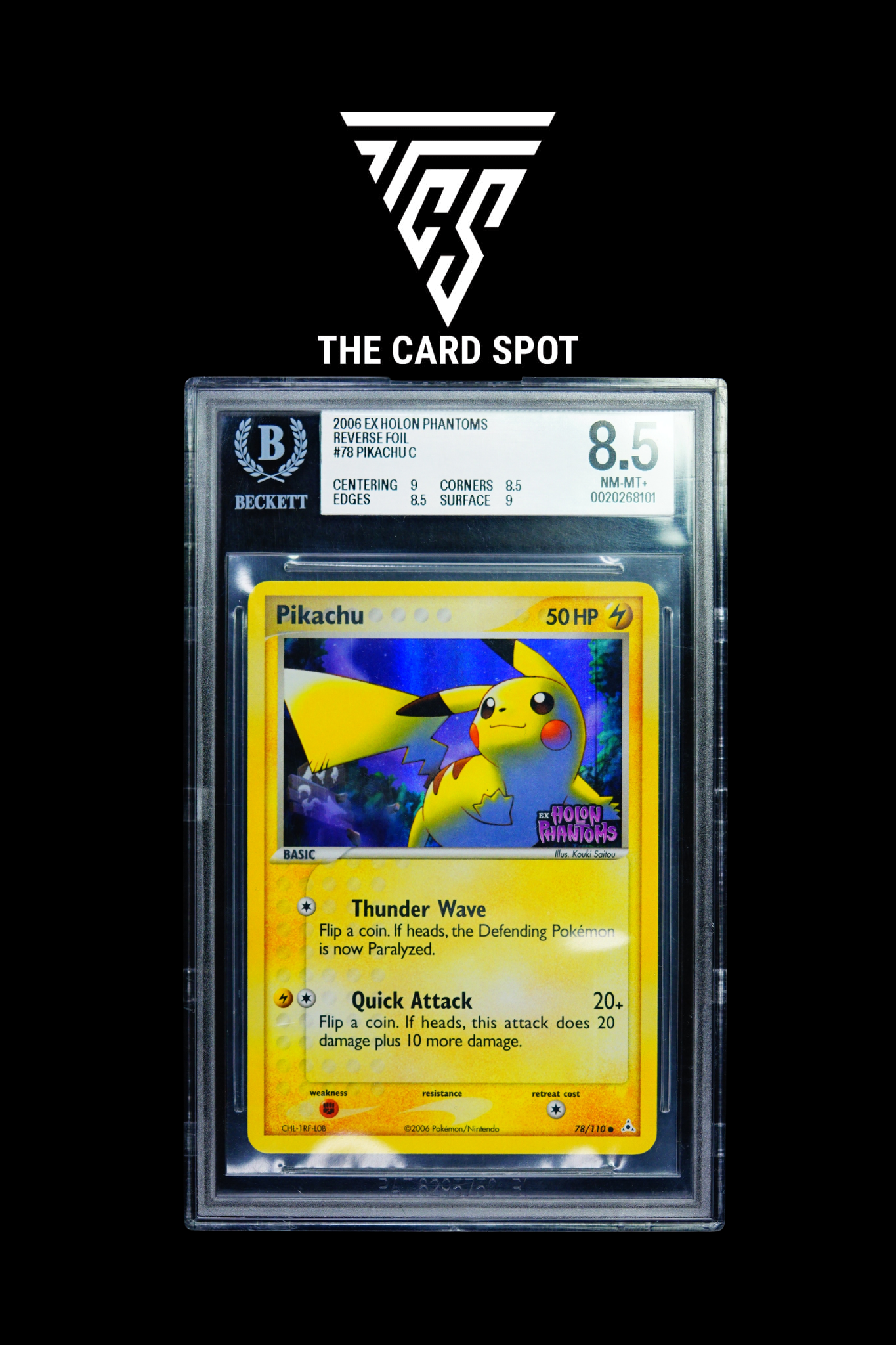 78/110 Pikachu [Holon Phantoms Stamp] BGS 8.5 - Pokemon TCG