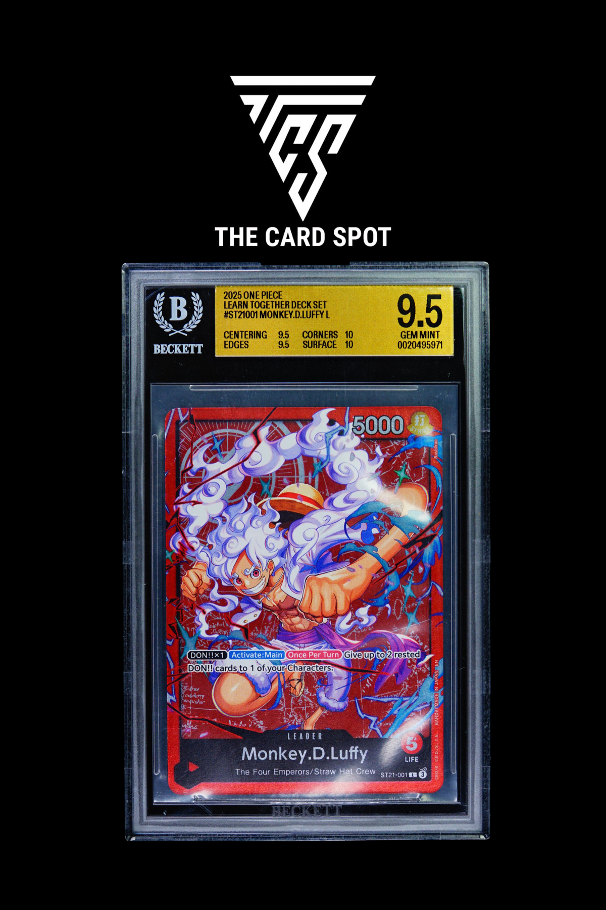 ST21-001 Monkey.D.Luffy BGS 9.5 - One Piece TCG