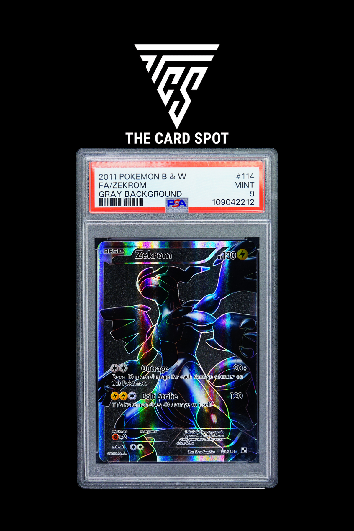 114/114 Zekrom PSA 9 - Pokemon TCG