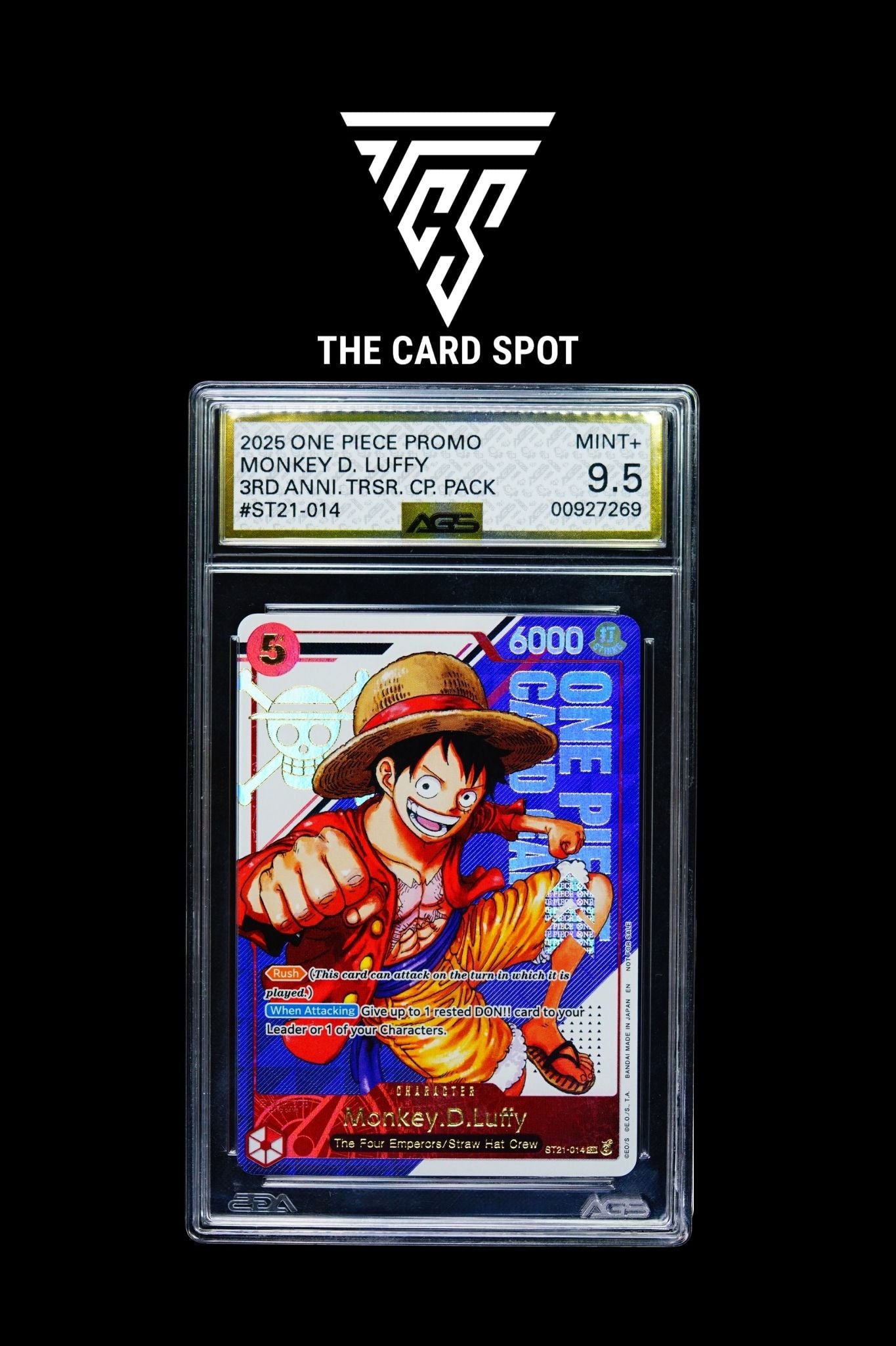 ST21-014 Monkey.D.Luffy AGS 9.5 - One Piece TCG