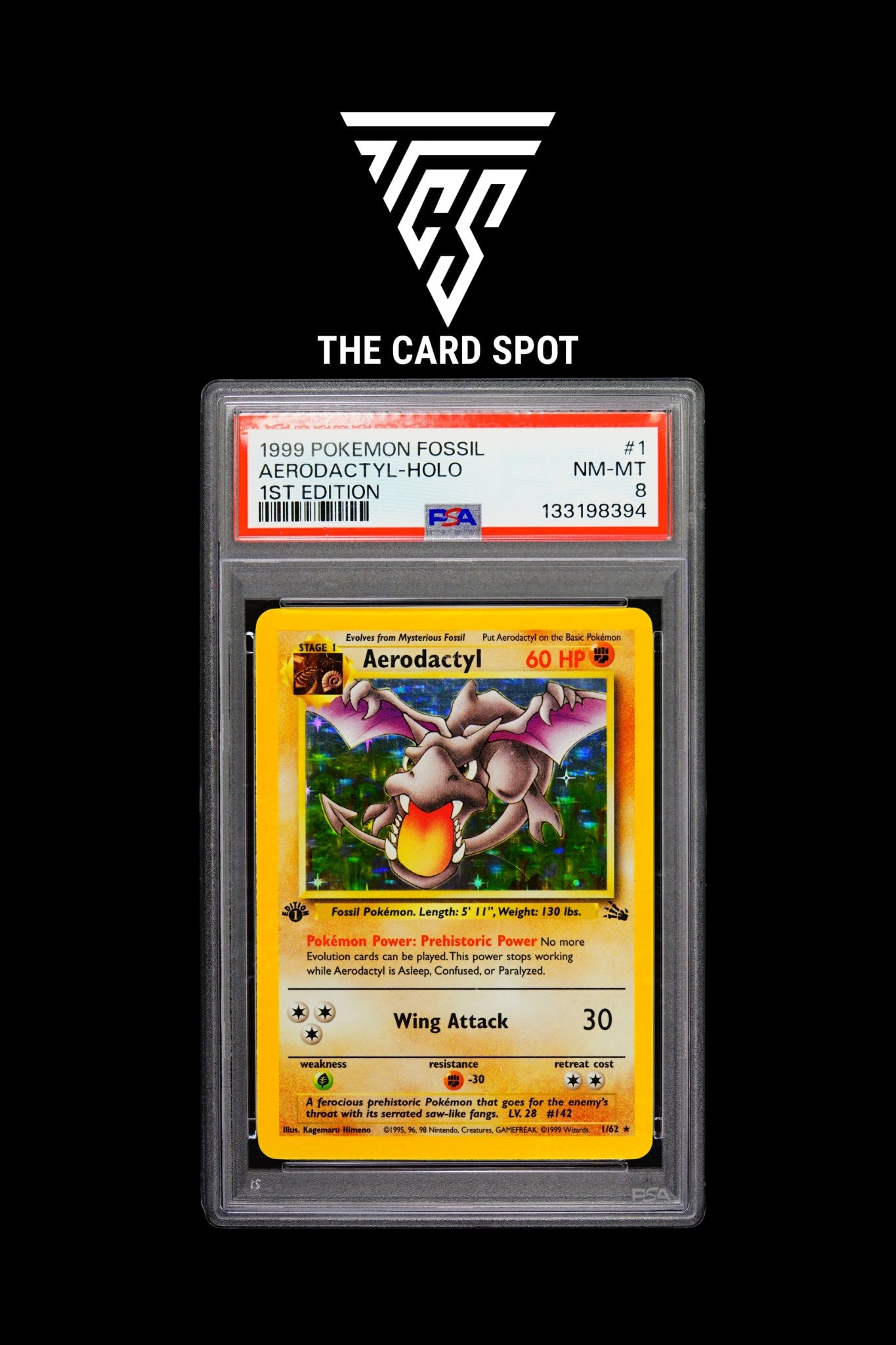 1/62 Aerodactyl PSA 8 - Pokemon TCG