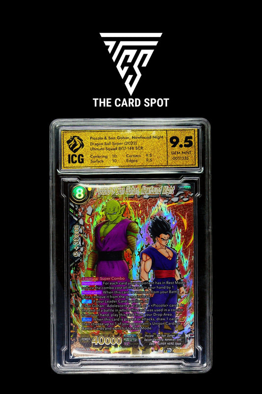 BT17 - 148 SCR - Piccolo & Son Gohan, Newfound Might ICG 9.5 (like PSA) - THE CARD SPOT PTY LTD.