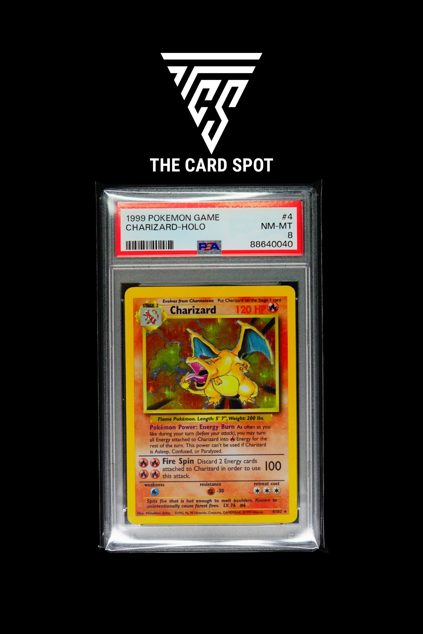 Charizard Base Set PSA 8 - 1999 Pokemon TCG - THE CARD SPOT PTY LTD.