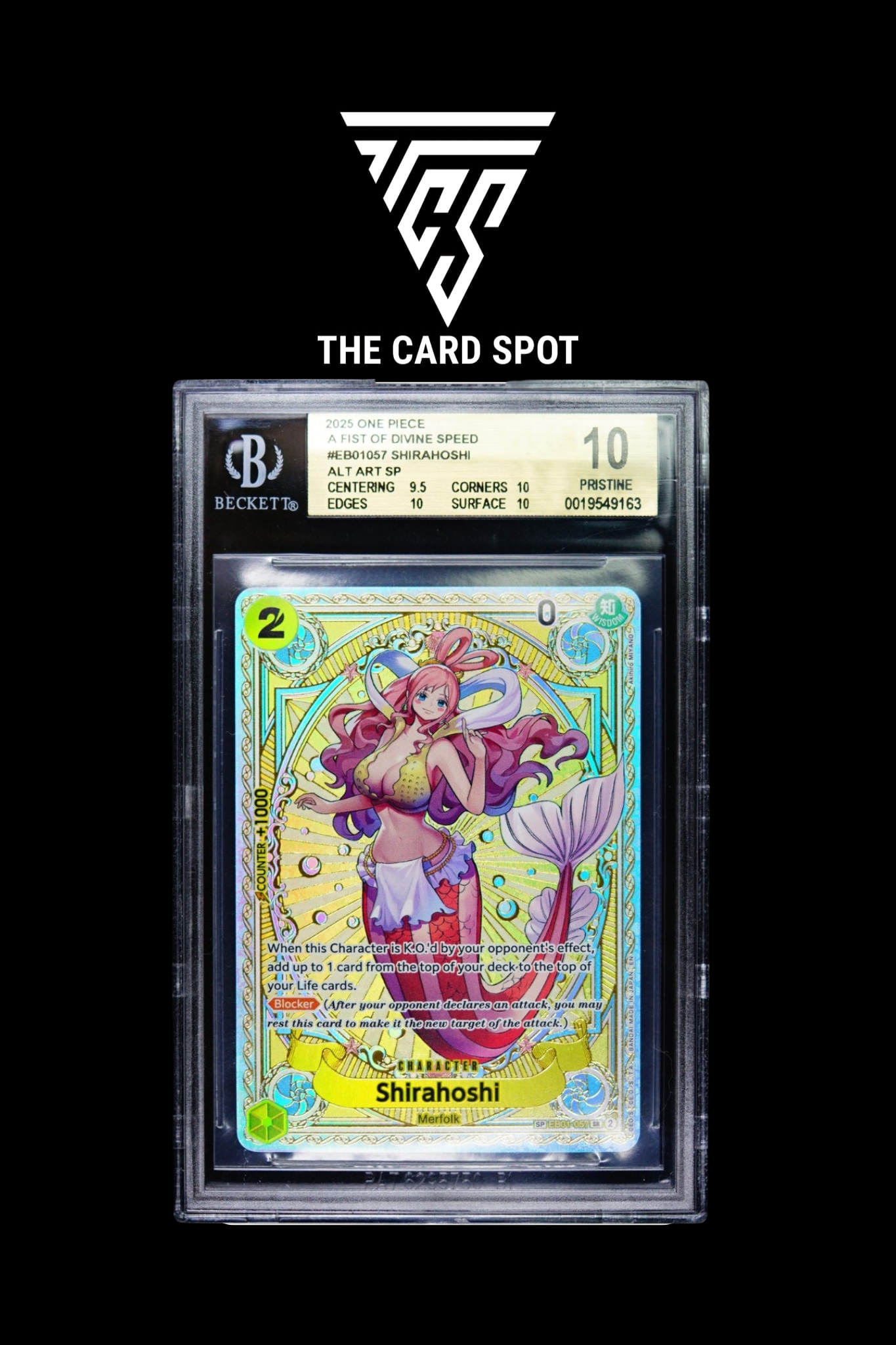 EB01-057 Shirahoshi SP BGS 10 - One Piece TCG - THE CARD SPOT PTY LTD.