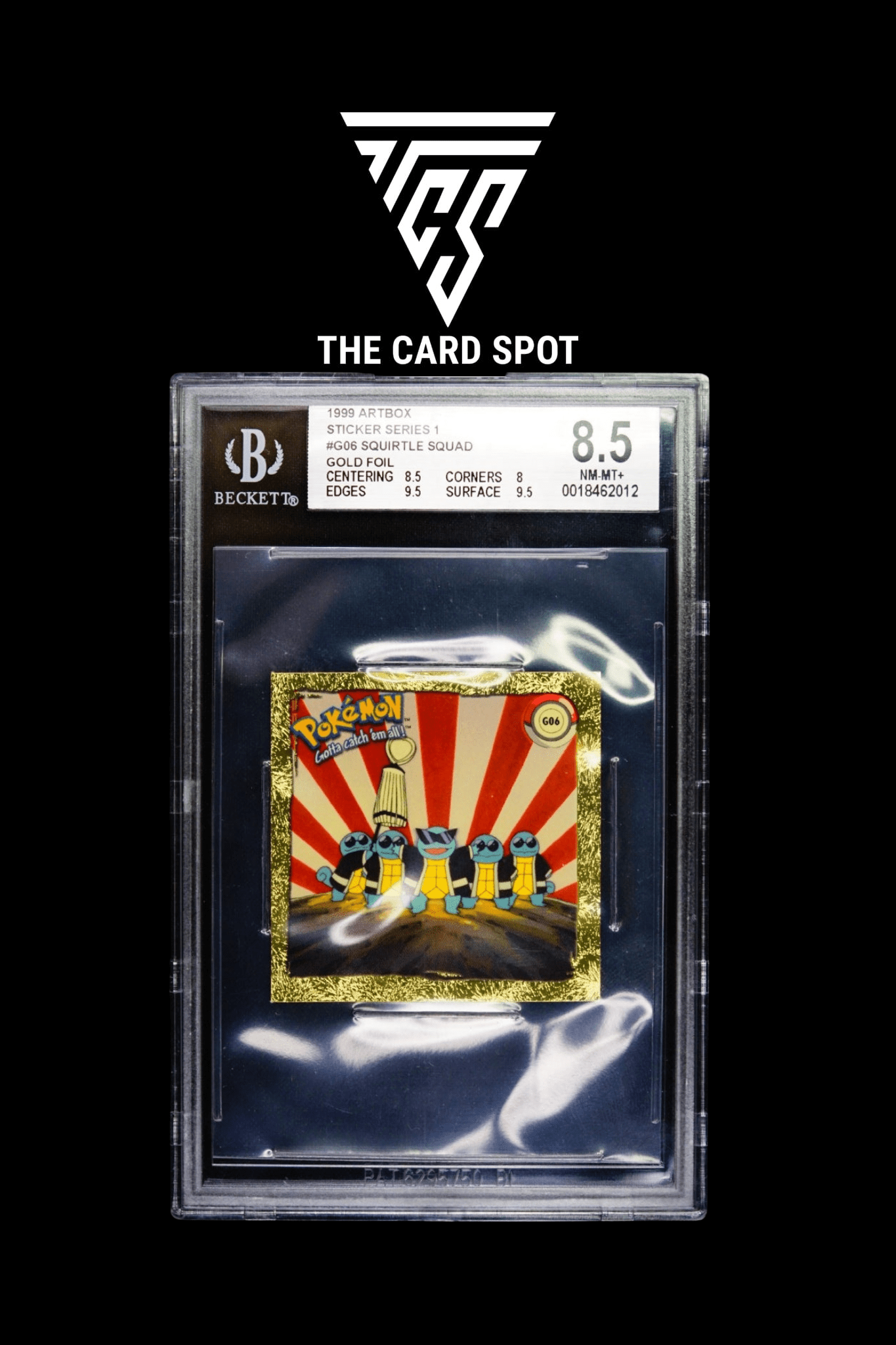G06 Squirtle Squad Sticker BGS 8.5 - Pokemon TCG - THE CARD SPOT PTY LTD.