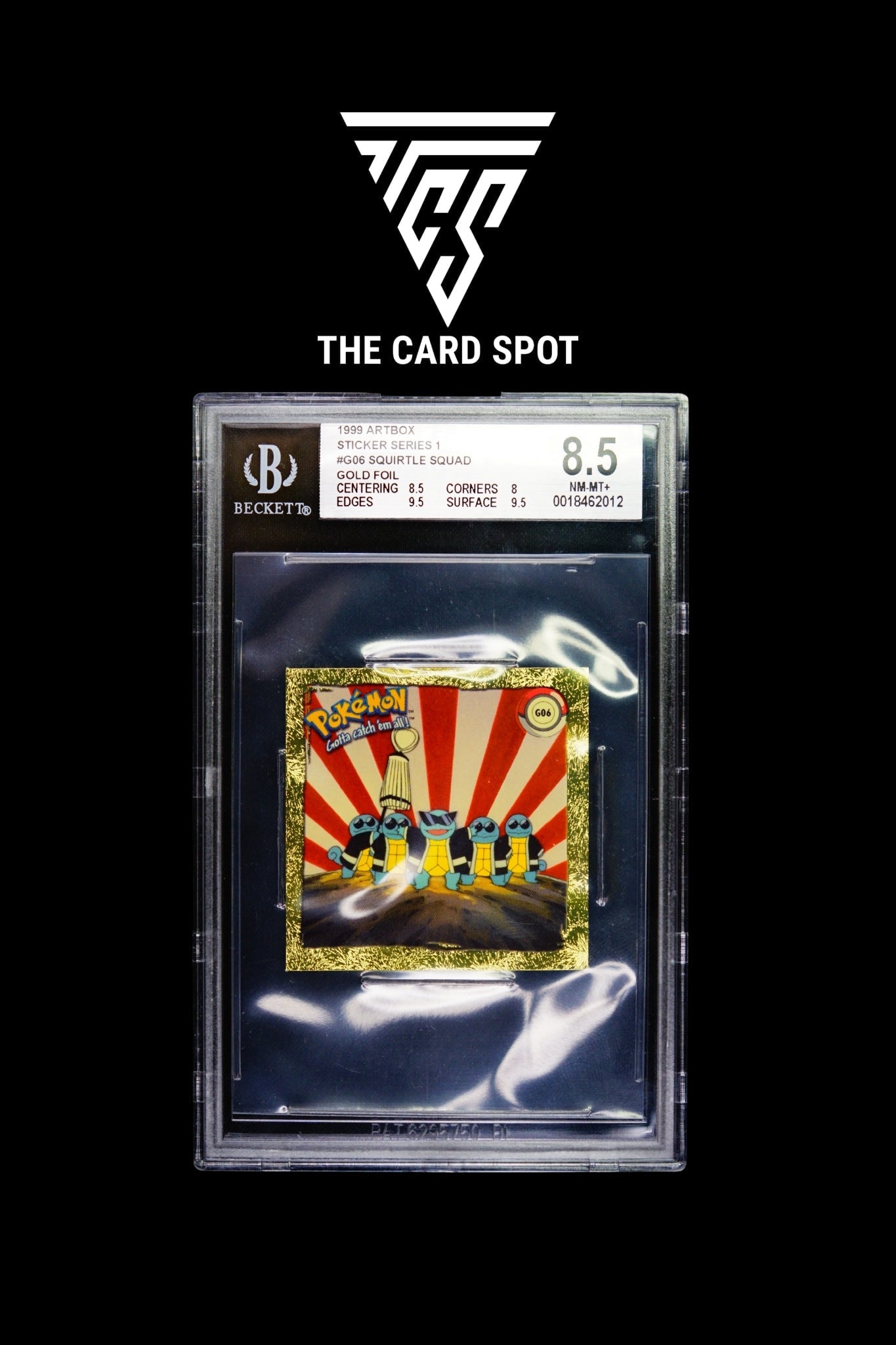 G06 Squirtle Squad Sticker BGS 8.5 - Pokemon TCG - THE CARD SPOT PTY LTD.