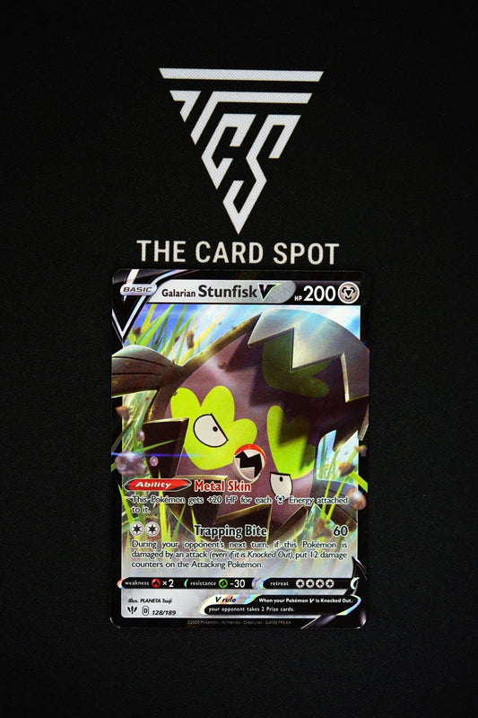 Galarian Stunfisk V (128/189) - Darkness Ablaze Pokemon - THE CARD SPOT PTY LTD.