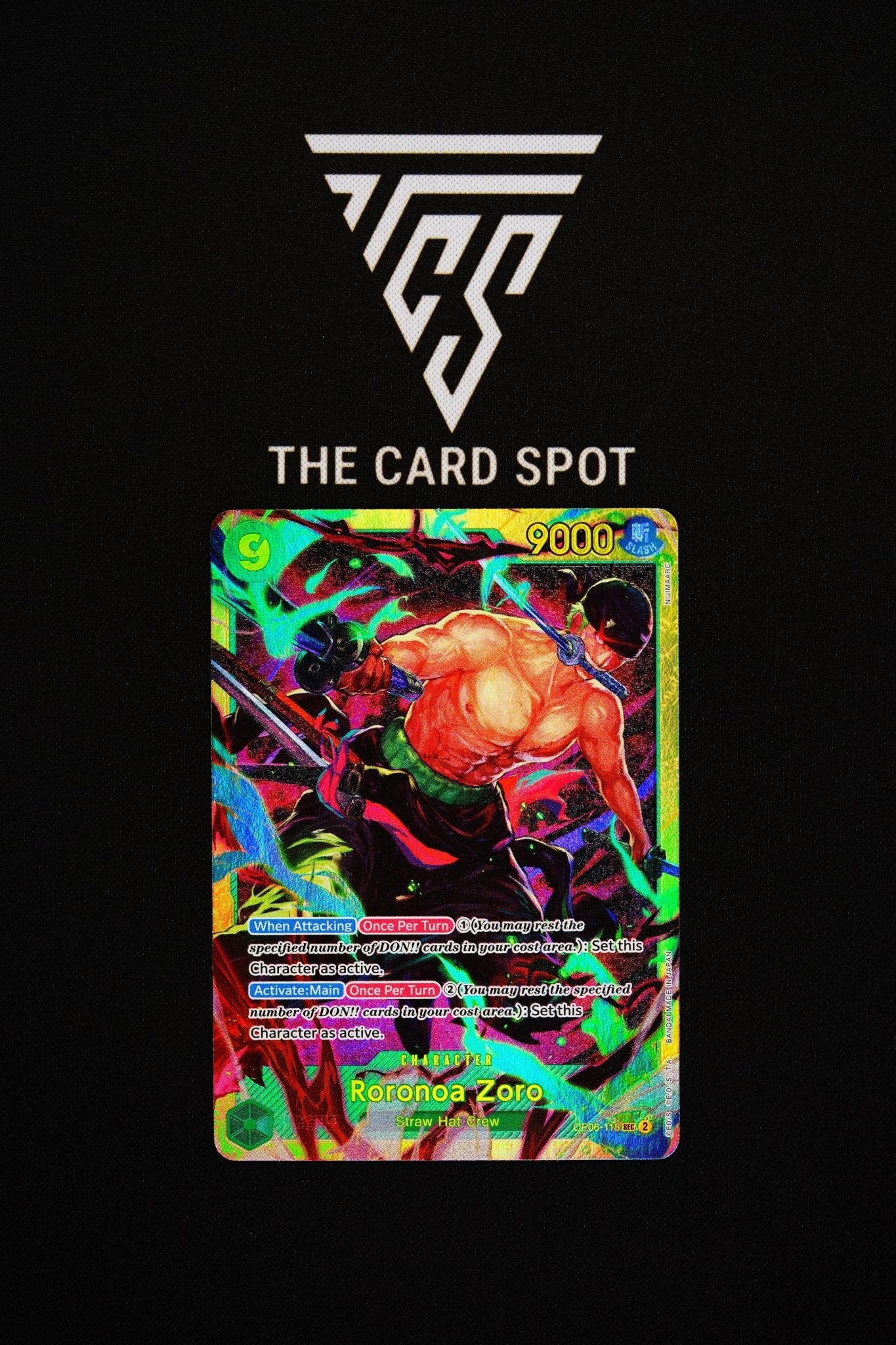 OP06 - 118 Roronoa Zoro SEC - One Piece TCG - THE CARD SPOT PTY LTD.
