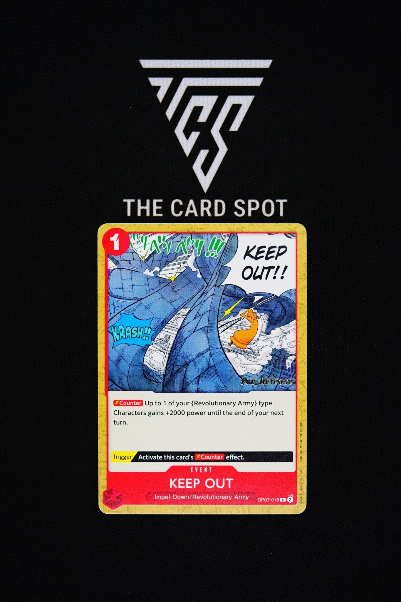 OP07 - 018 [Pre - Release] KEEP OUT - One Piece TCG - THE CARD SPOT PTY LTD.