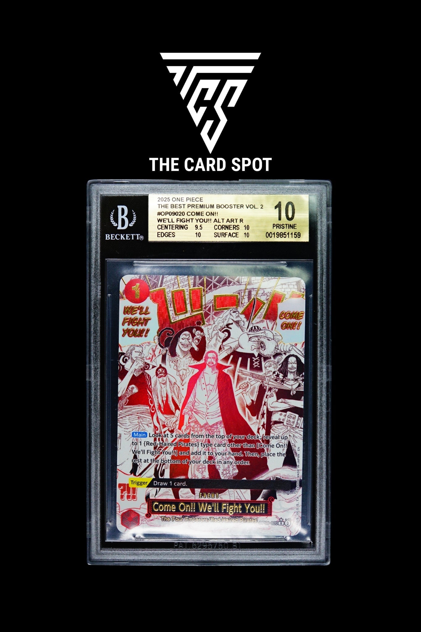 OP09 - 020 Come On!! We'll Fight You!! BGS 10 - One Piece TCG - THE CARD SPOT PTY LTD.