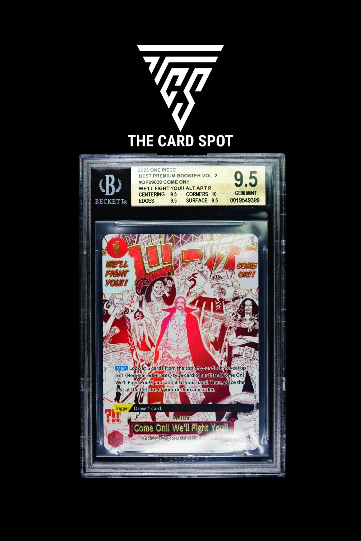 OP09 - 020 Come On!! We'll Fight You!! BGS 9.5 - One Piece TCG - THE CARD SPOT PTY LTD.