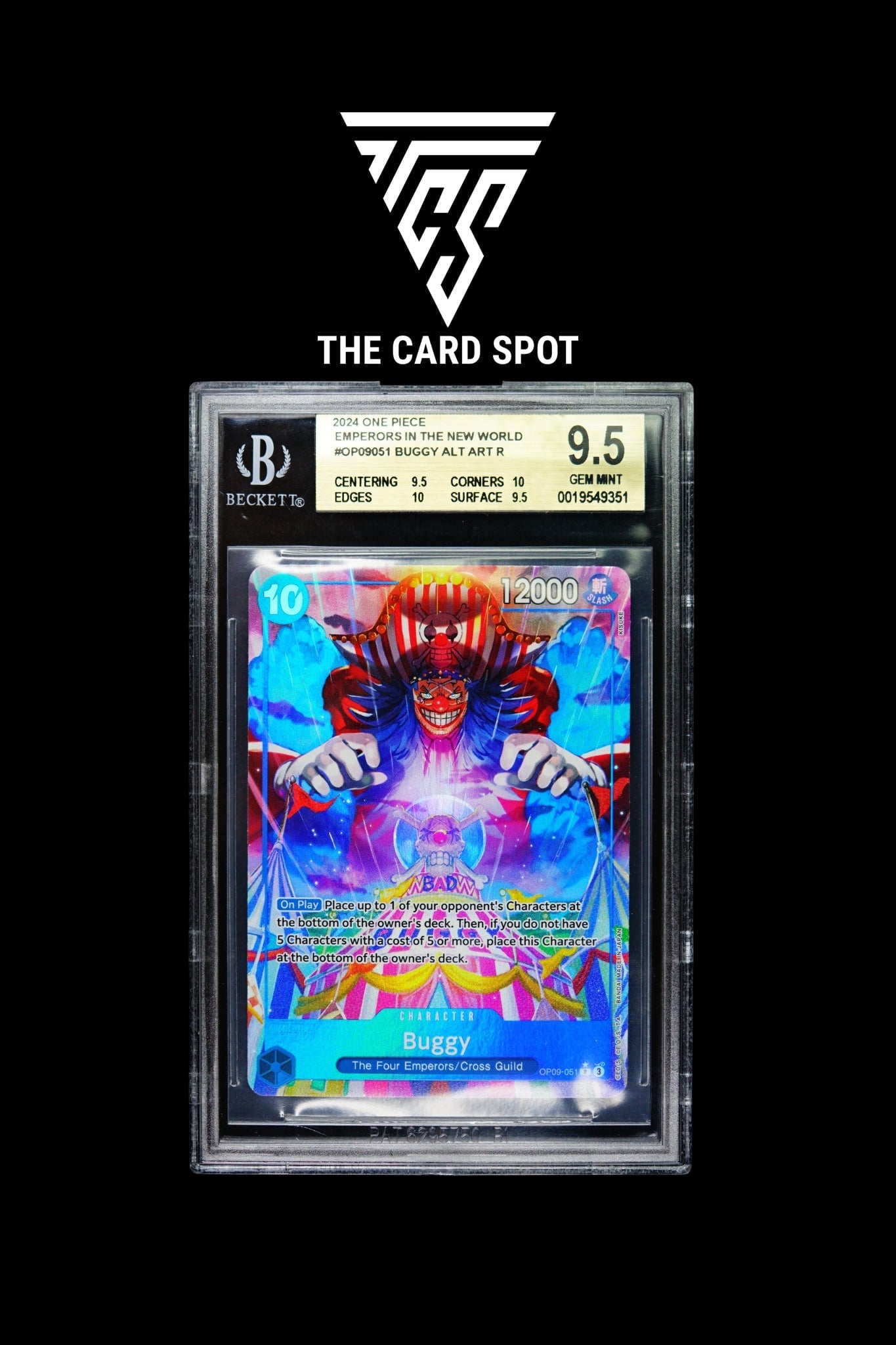 OP09 - 051 Buggy Alt Art BGS 9.5 - One Piece TCG - THE CARD SPOT PTY LTD.