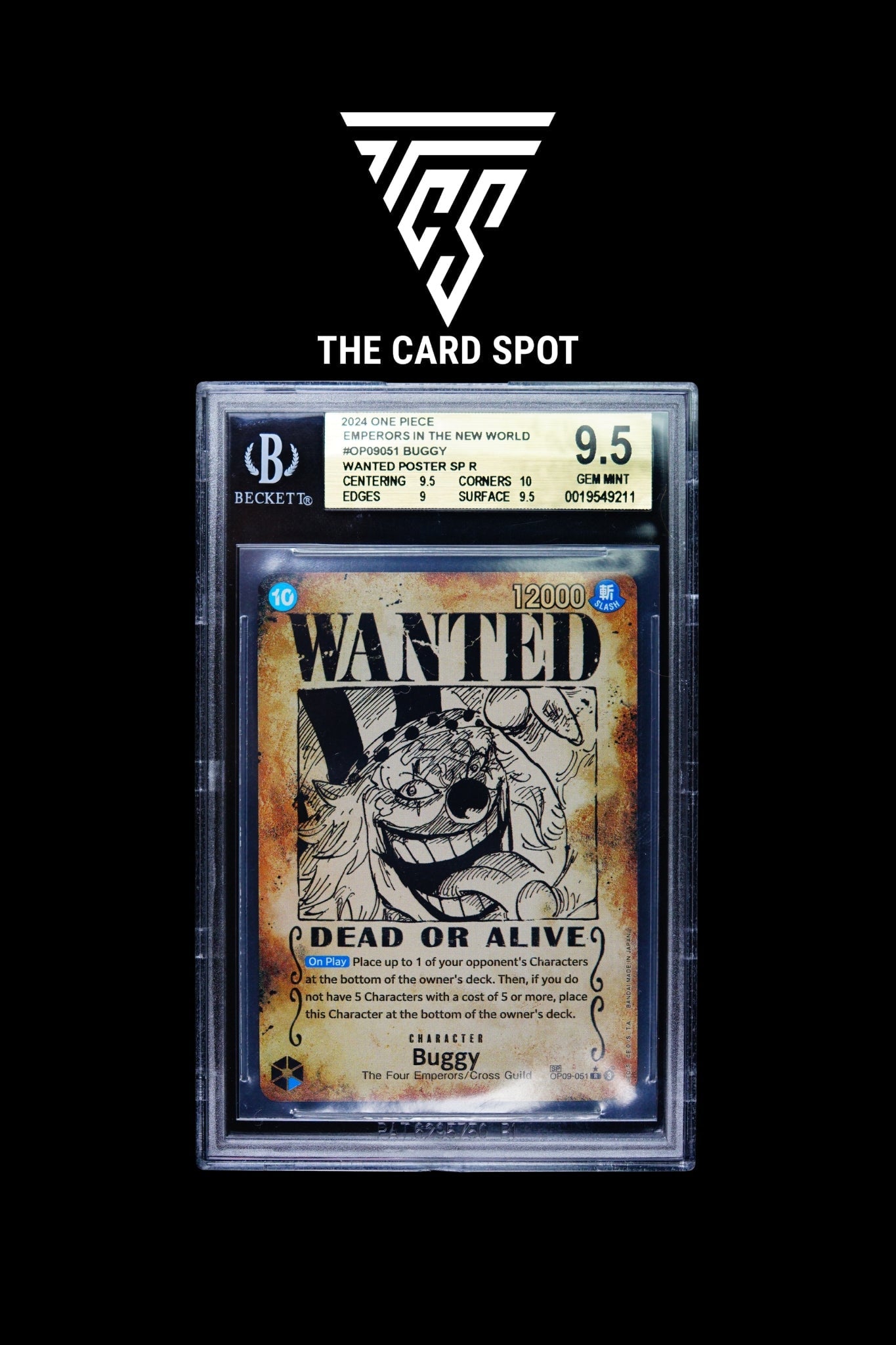 OP09 - 051 Buggy Wanted BGS 9.5 - One Piece TCG - THE CARD SPOT PTY LTD.