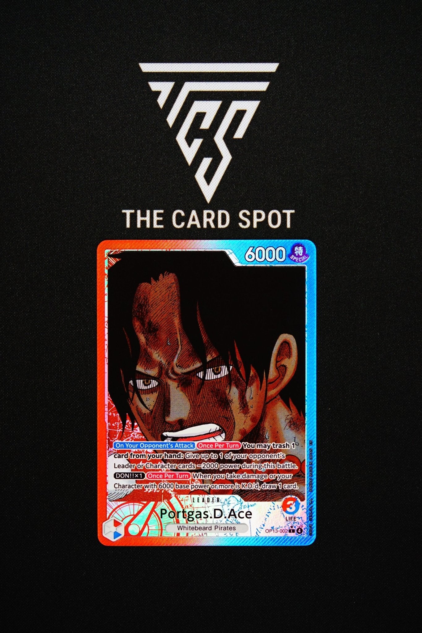 OP13 - 002 Portgas D Ace Leader Alt - One Piece TCG - THE CARD SPOT PTY LTD.