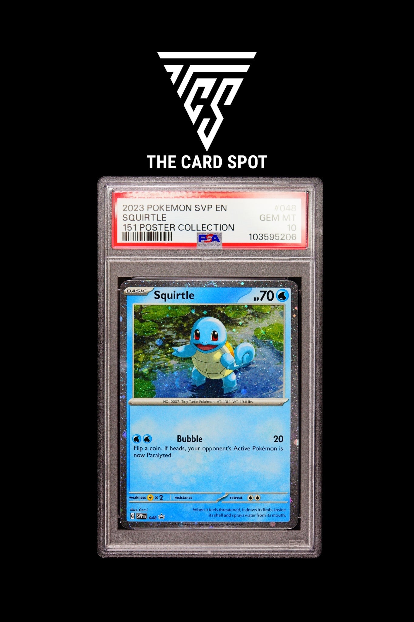 P - 048 Squirtle PSA 10 - Pokemon TCG - THE CARD SPOT PTY LTD.