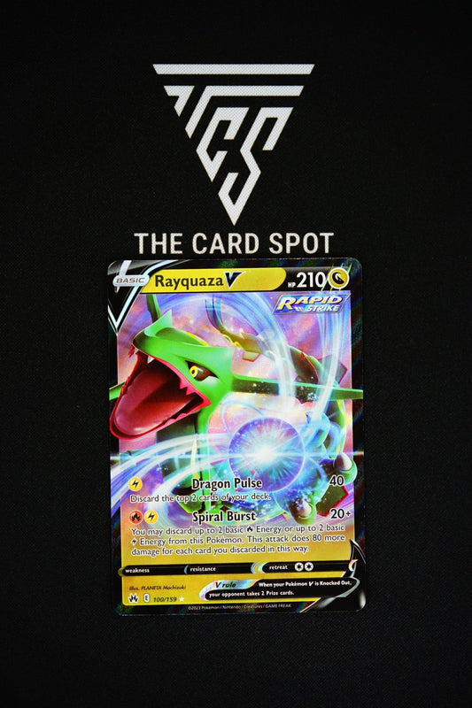Rayquaza V (100/159) - Crown Zenith Pokemon - THE CARD SPOT PTY LTD.