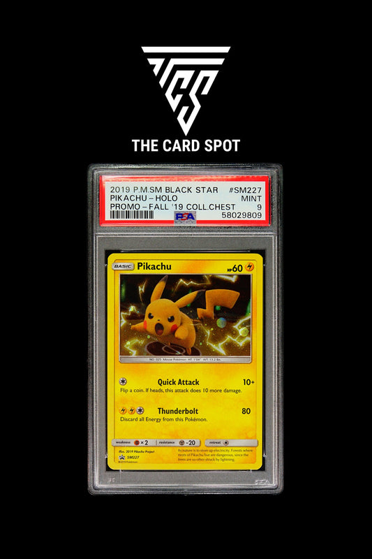 SM227 Pikachu PSA 9 - Pokemon TCG - THE CARD SPOT PTY LTD.