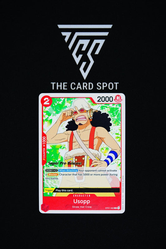 ST01 - 002 [Super Pre - Release] Usopp - One Piece TCG - THE CARD SPOT PTY LTD.