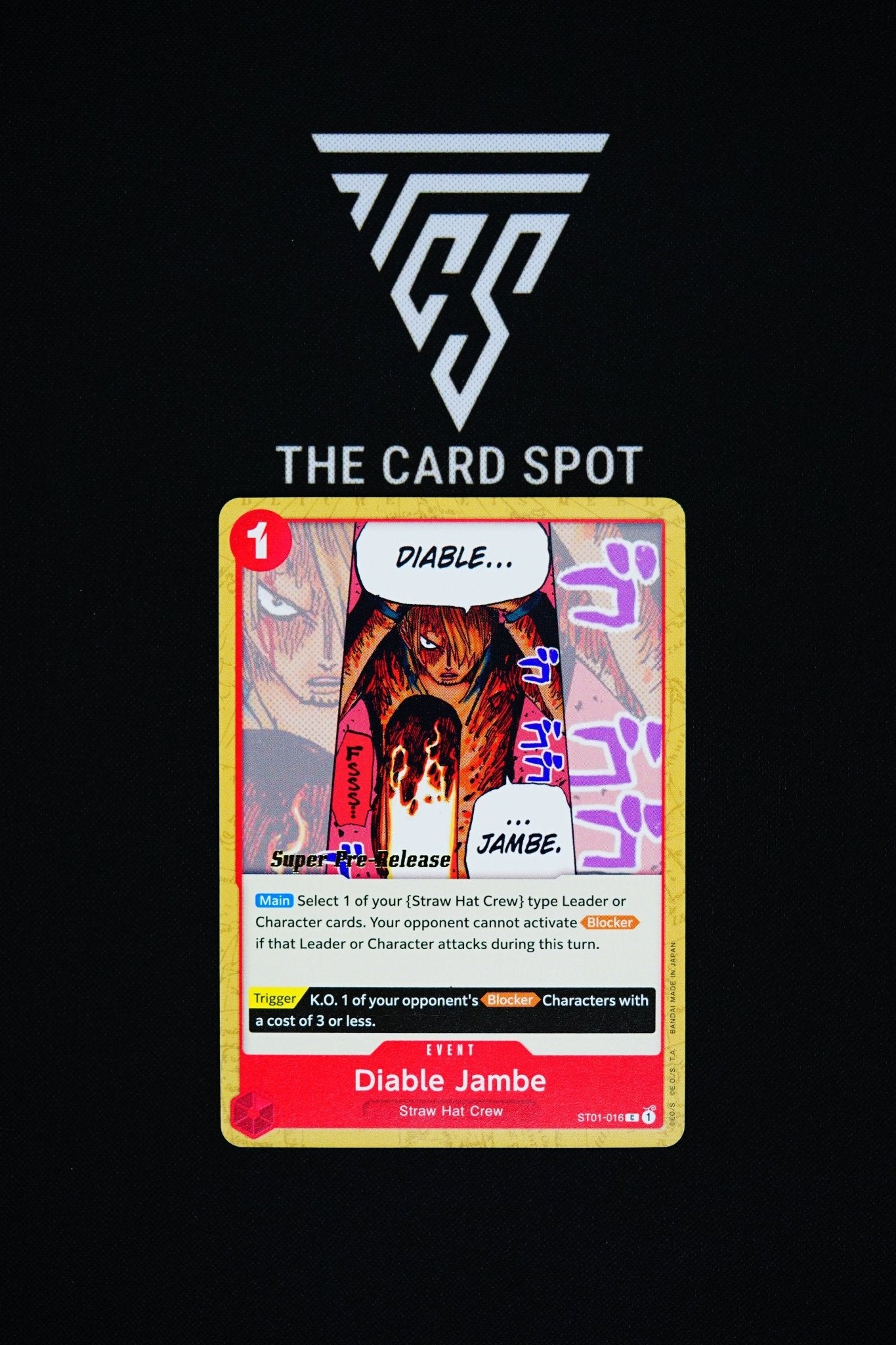 ST01 - 016 [Super Pre - Release] Diable Jambe - One Piece TCG - THE CARD SPOT PTY LTD.