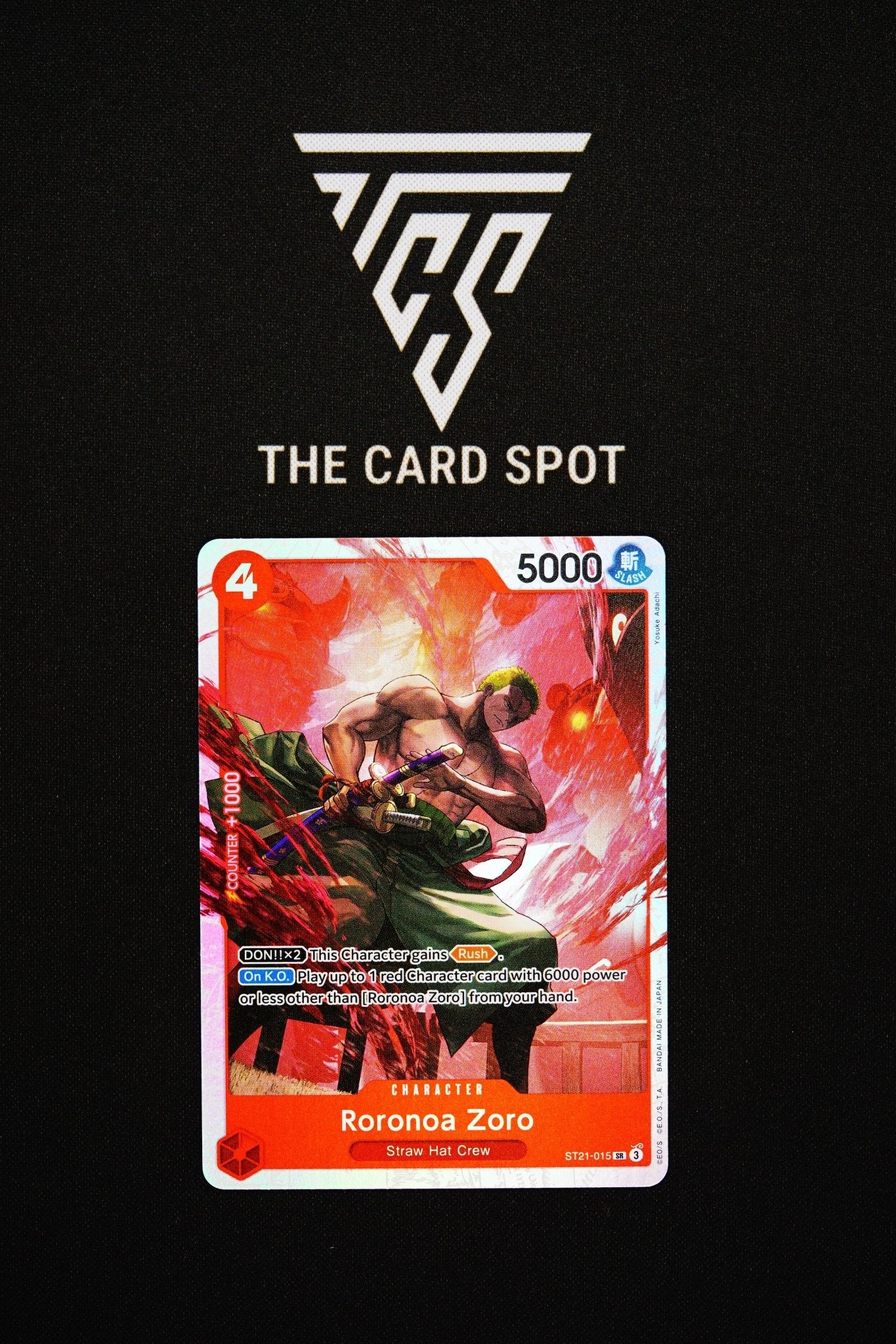 ST21 - 015 Roronoa Zoro SR - One Piece TCG - THE CARD SPOT PTY LTD.
