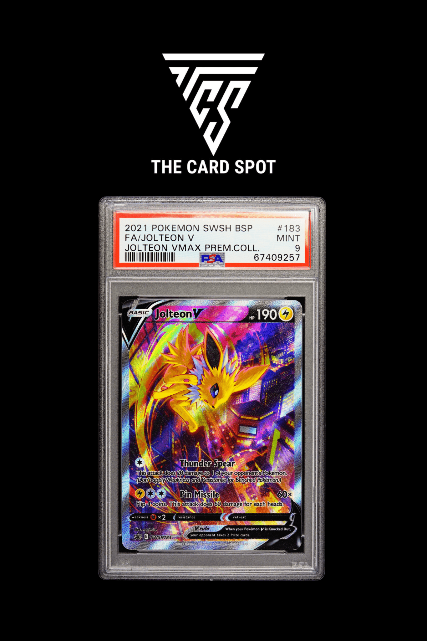SWSH 183 Jolteon PSA 9 - Pokemon TCG - THE CARD SPOT PTY LTD.
