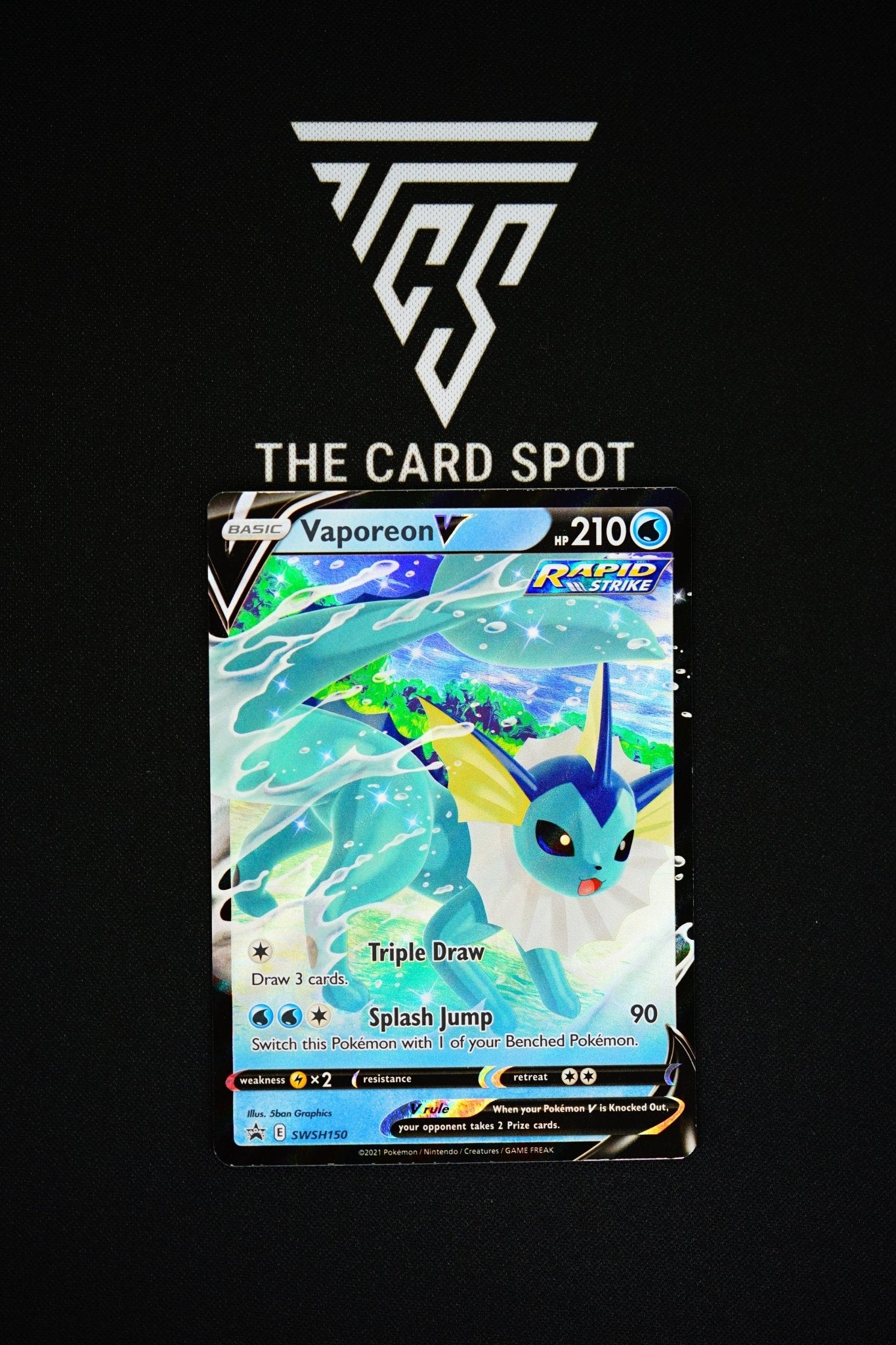 SWSH150 Vaporeon V Pokemon Card - THE CARD SPOT PTY LTD.Pokemon Raw CardsPokémon