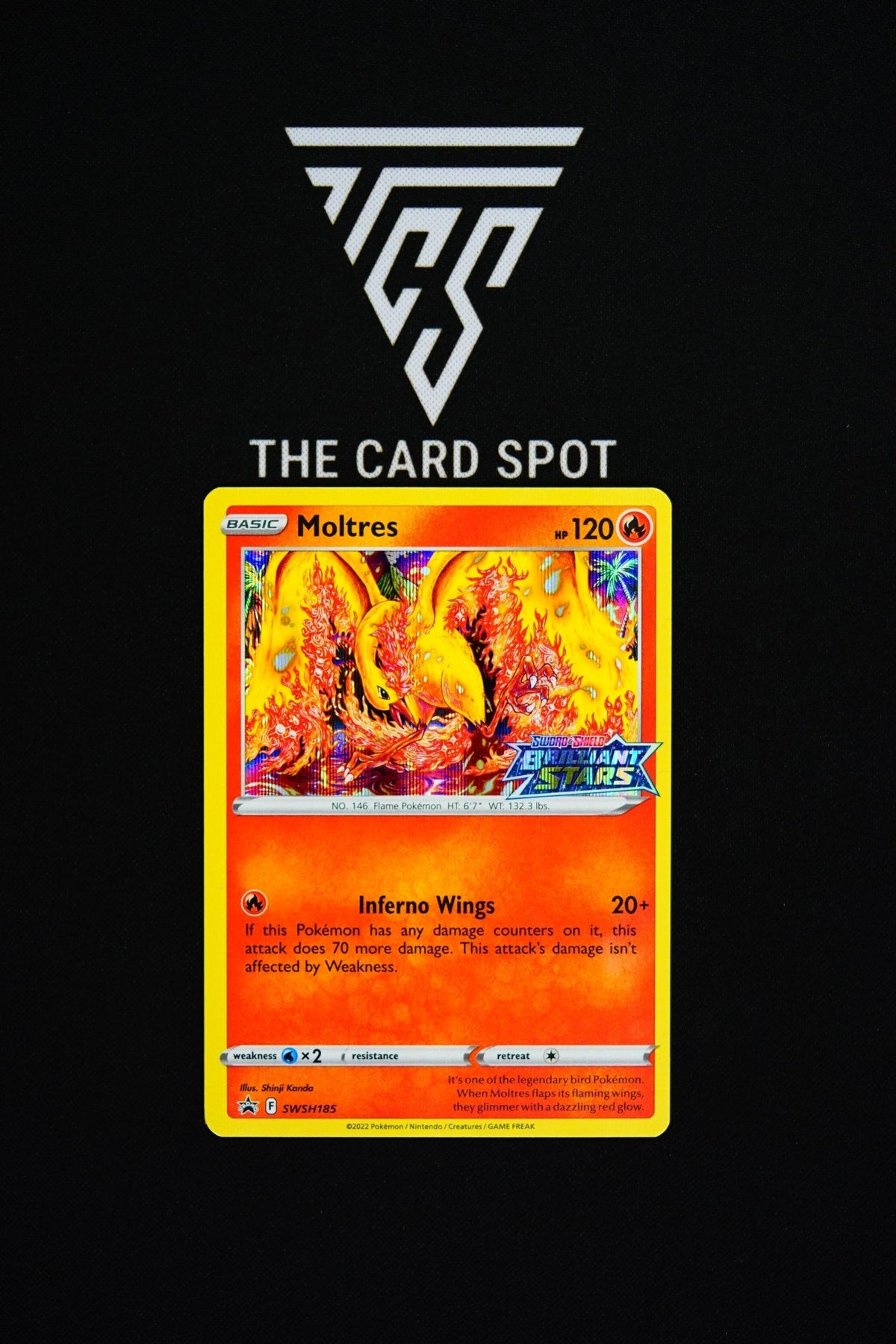 SWSH185 Moltres [Pre Release Stamp] - Pokemon TCG - THE CARD SPOT PTY LTD.