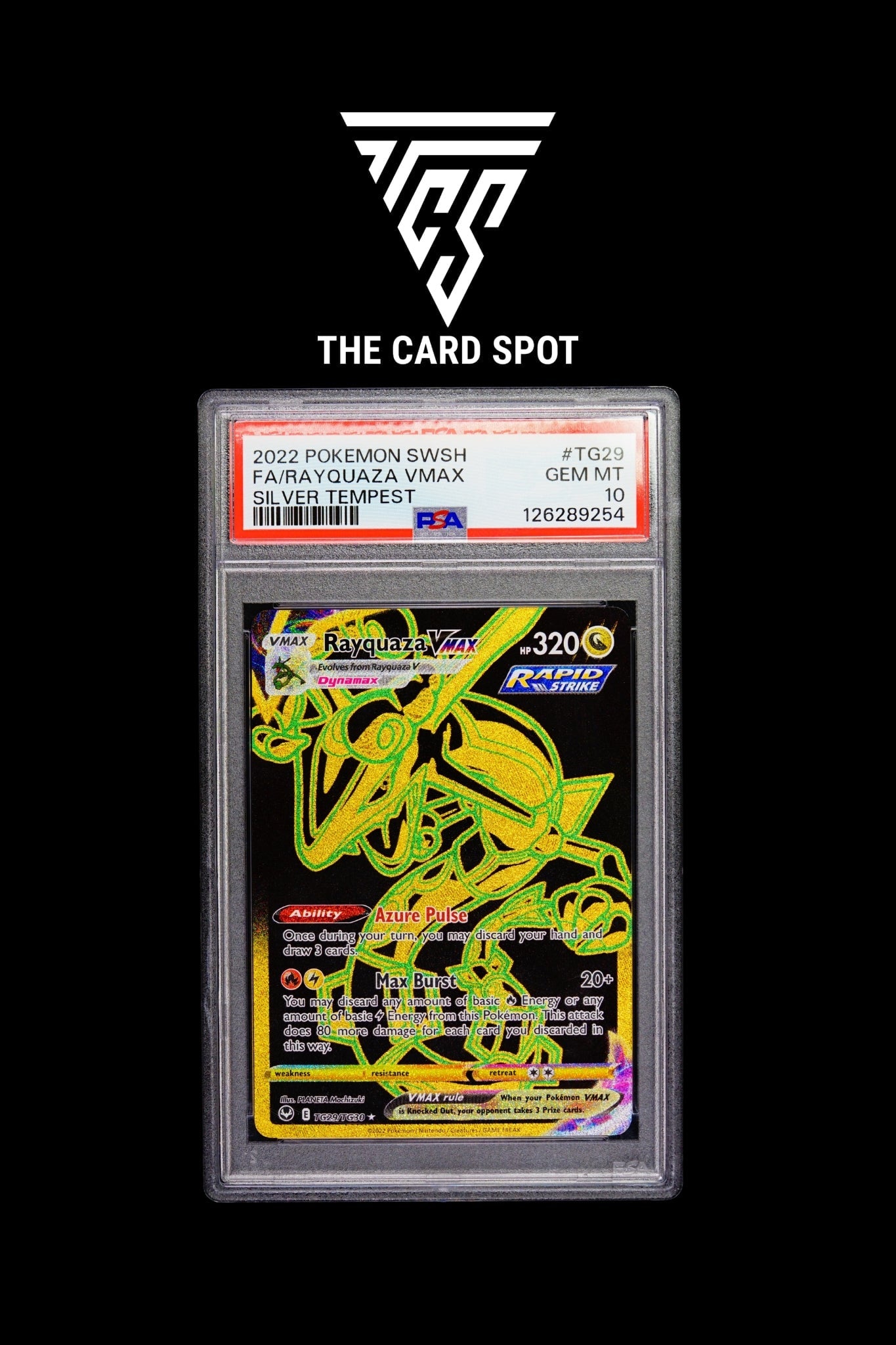 TG29/TG30 Rayquaza VMax PSA 10 - Pokemon TCG - THE CARD SPOT PTY LTD.