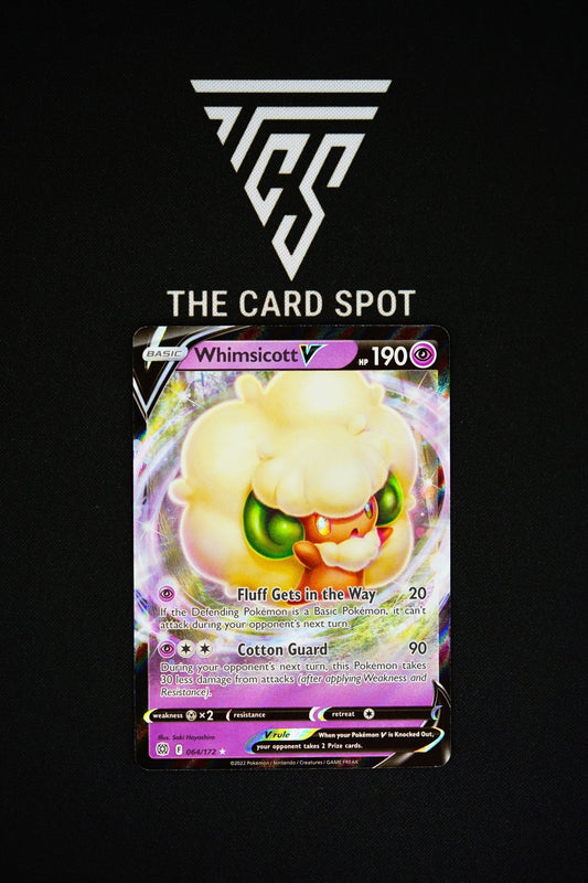 Whimsicott V (064/172) - Brilliant Stars Pokemon - THE CARD SPOT PTY LTD.