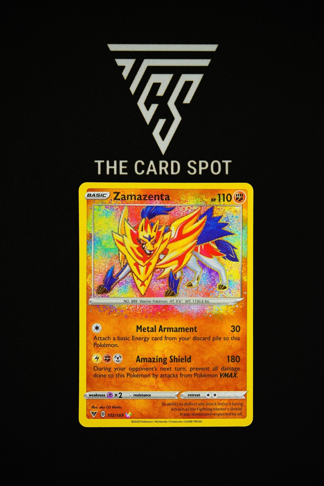 Pokemon Vivid Voltage Zamazenta #102 Pokemon Vivid Voltage Zamazenta #102