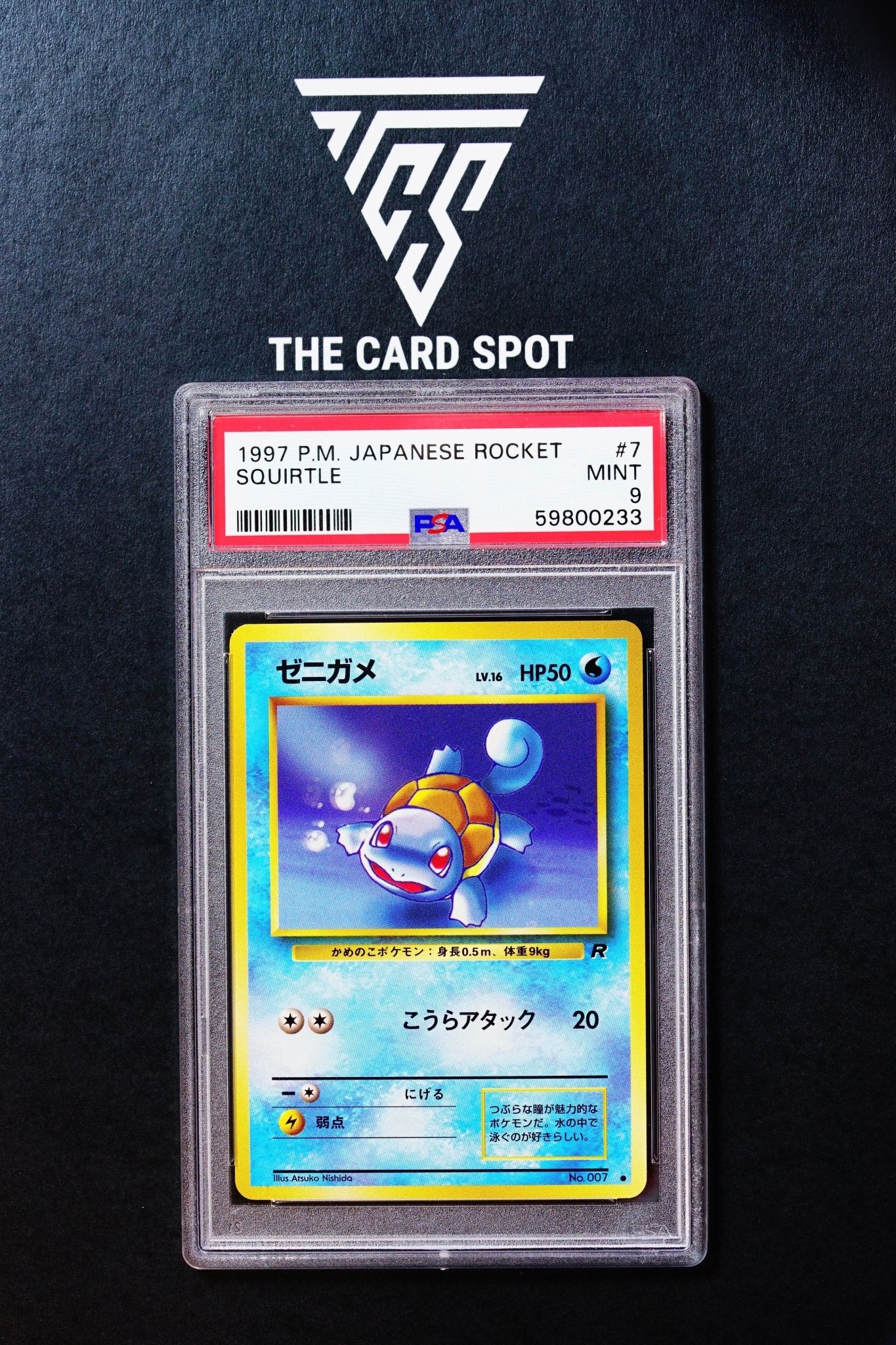 1997 Squirtle no.007 Team Rocket PSA 9 - THE CARD SPOT PTY LTD.Pokemon GradedPokémon
