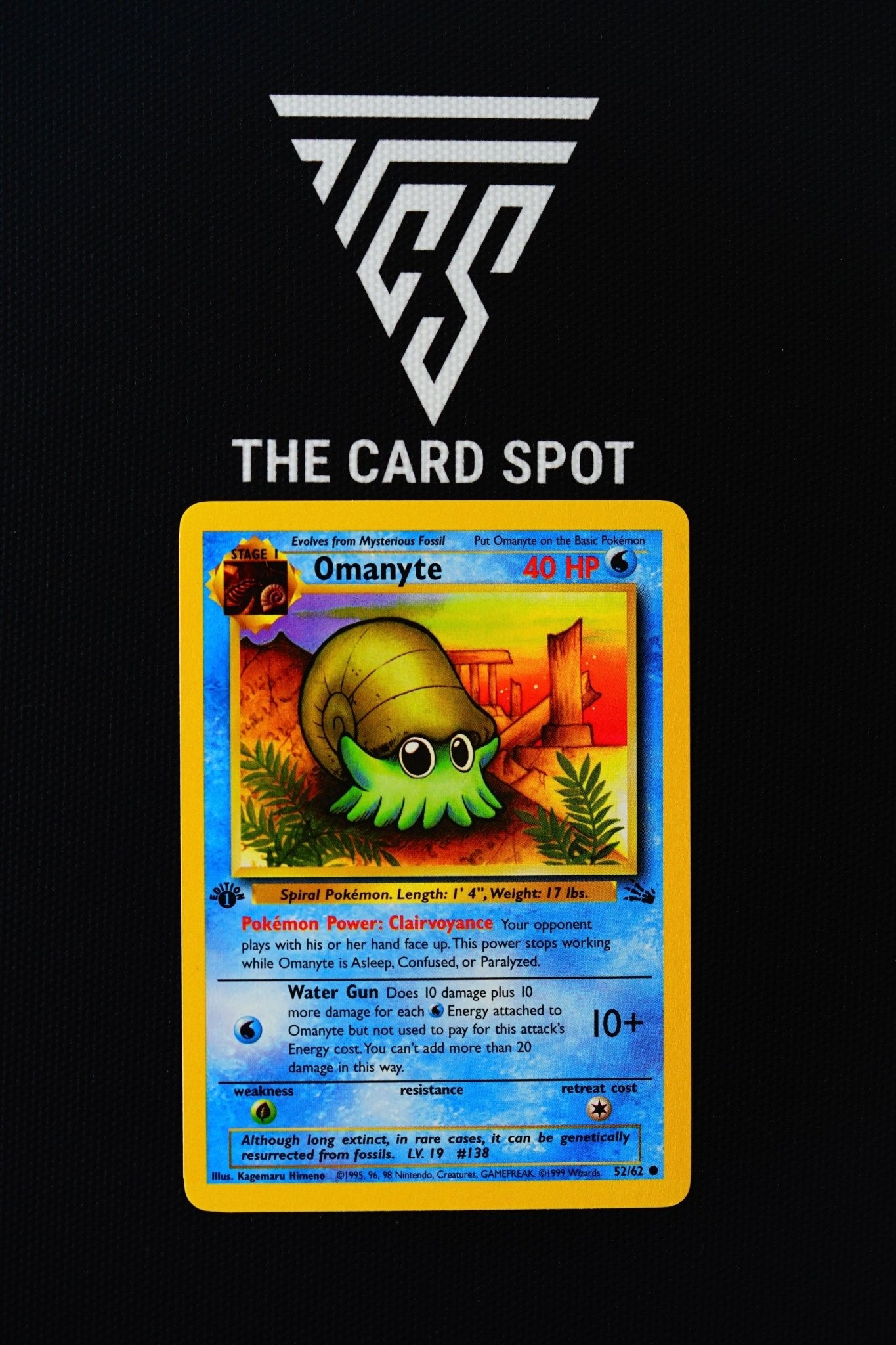 52/62 Omanyte 1st edition Fossil - Pokemon TCG - THE CARD SPOT PTY LTD.