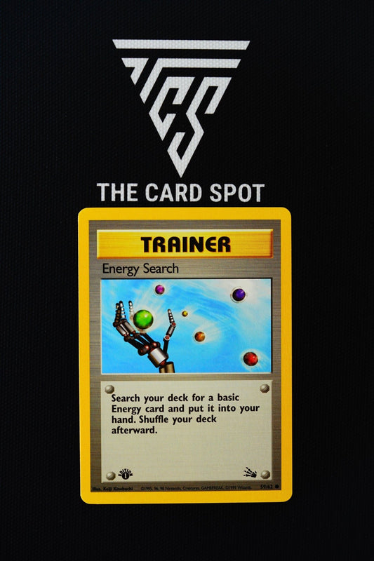 59/62 Energy Search 1st edition Fossil - Pokemon TCG - THE CARD SPOT PTY LTD.