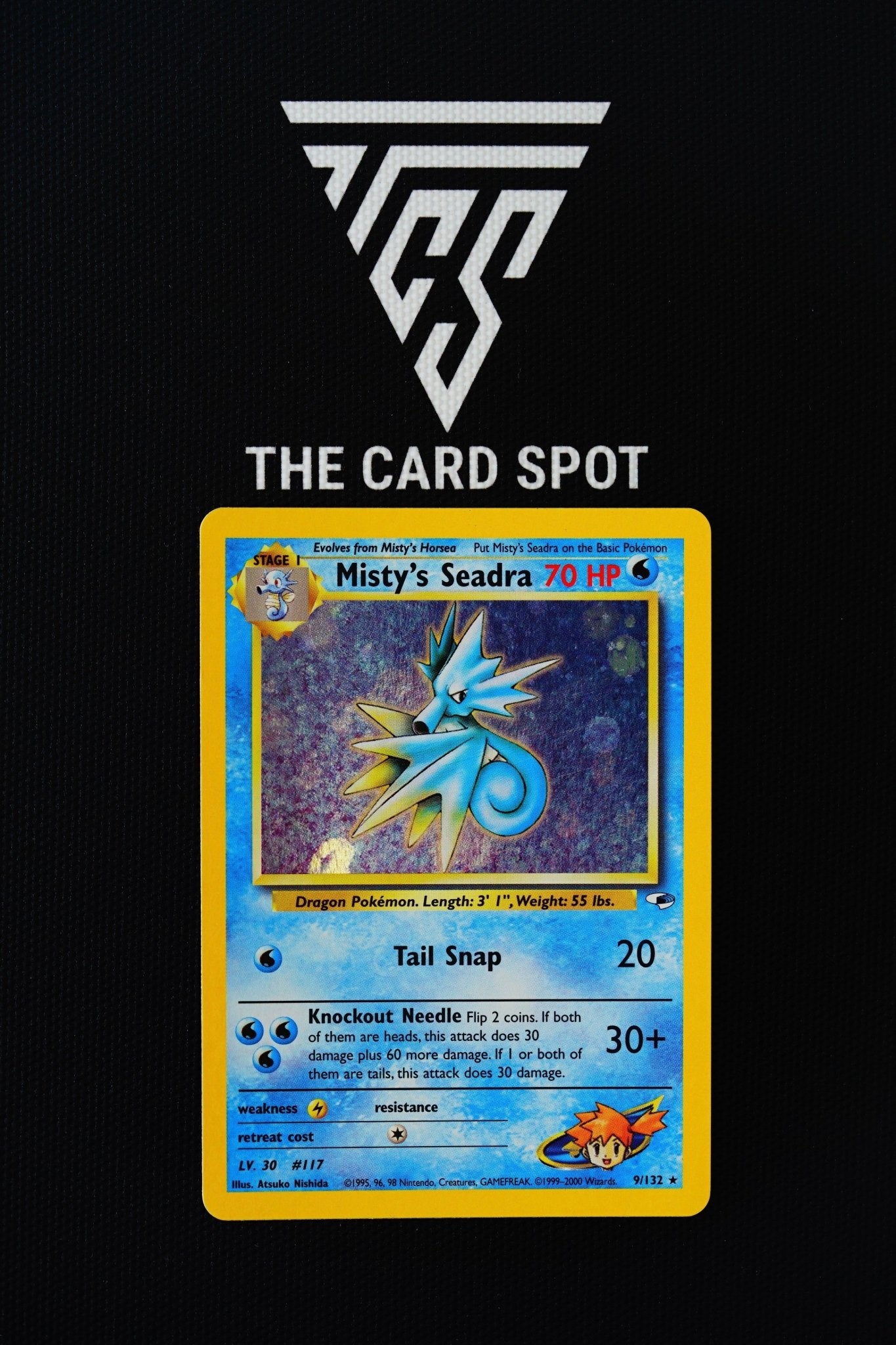 9/132 Misty's Seadra Holo Gym Heroes - Pokemon TCG - THE CARD SPOT PTY LTD.Pokemon Raw CardsPokémon